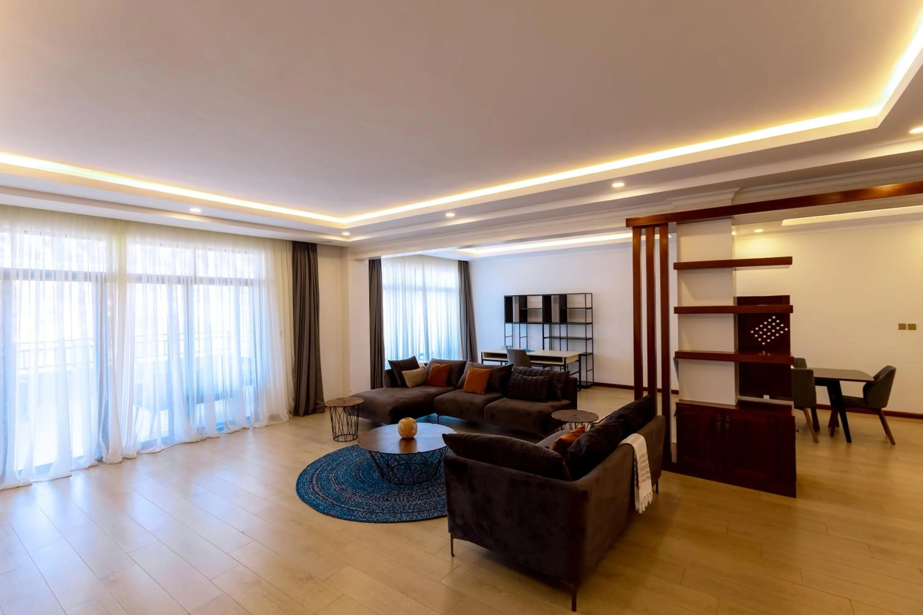 Living room in MAYA Residences Rwanda
