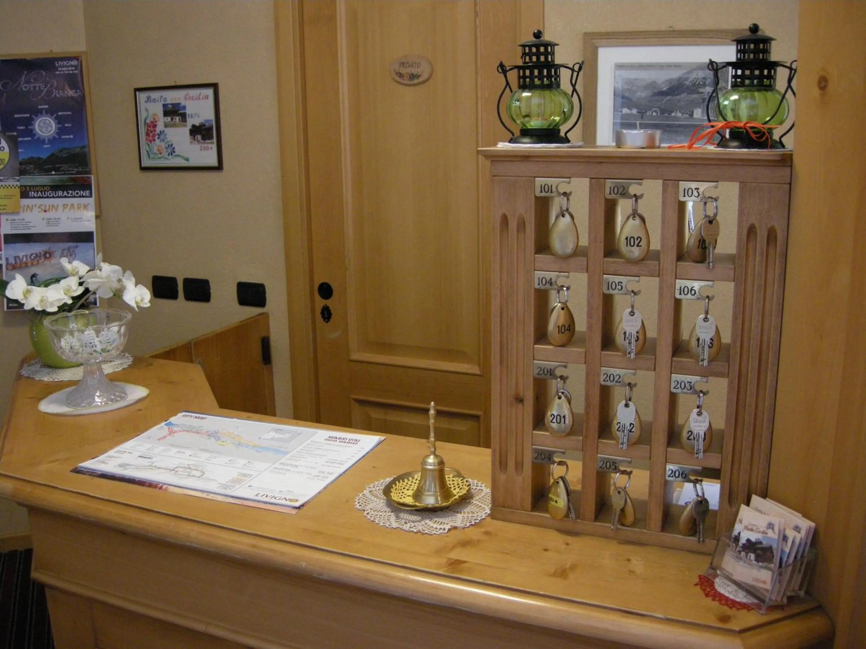 Lobby or reception in Garni Baita Cecilia