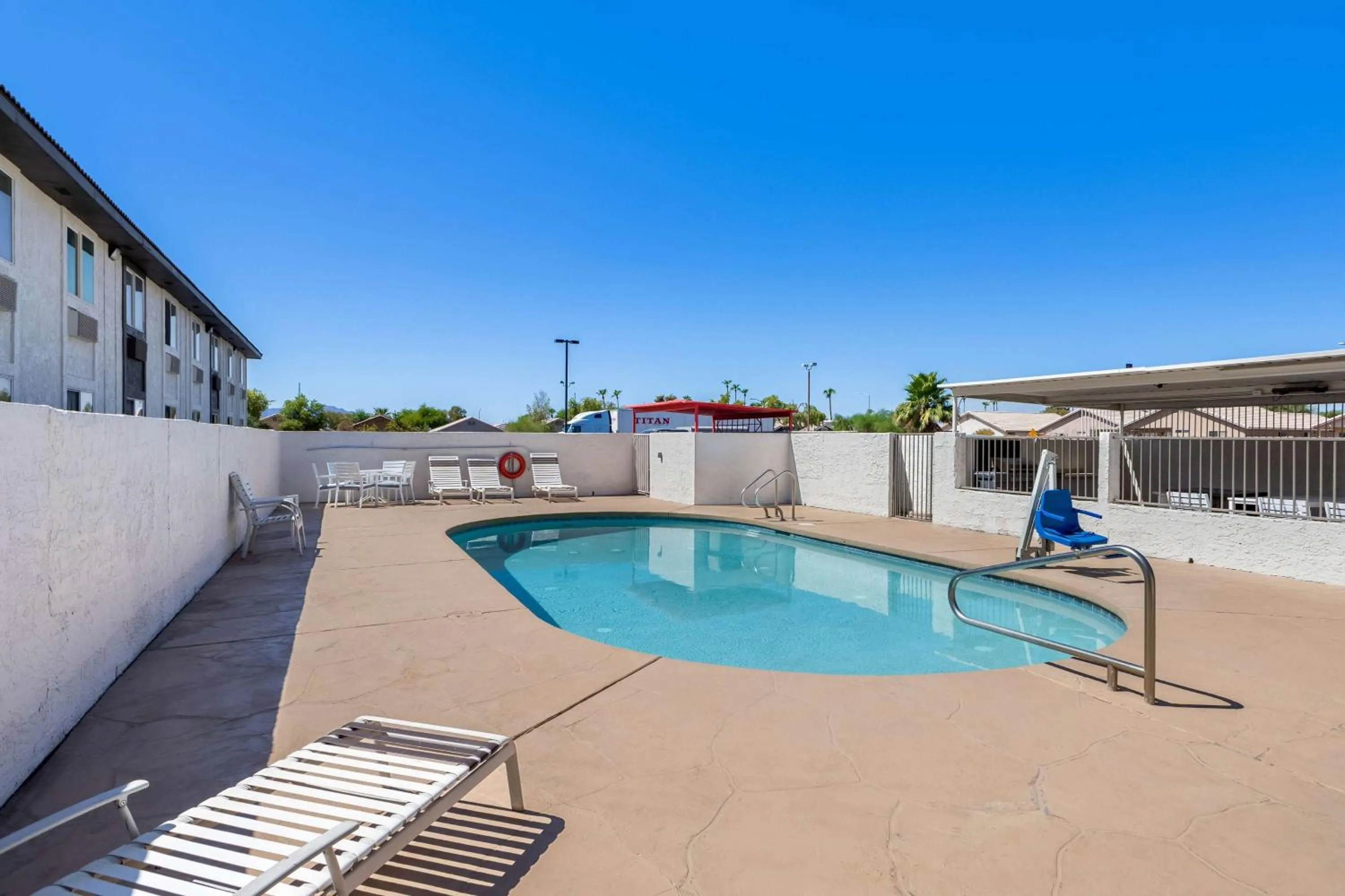 Pool view in Super 8 by Wyndham Goodyear/Phoenix Area