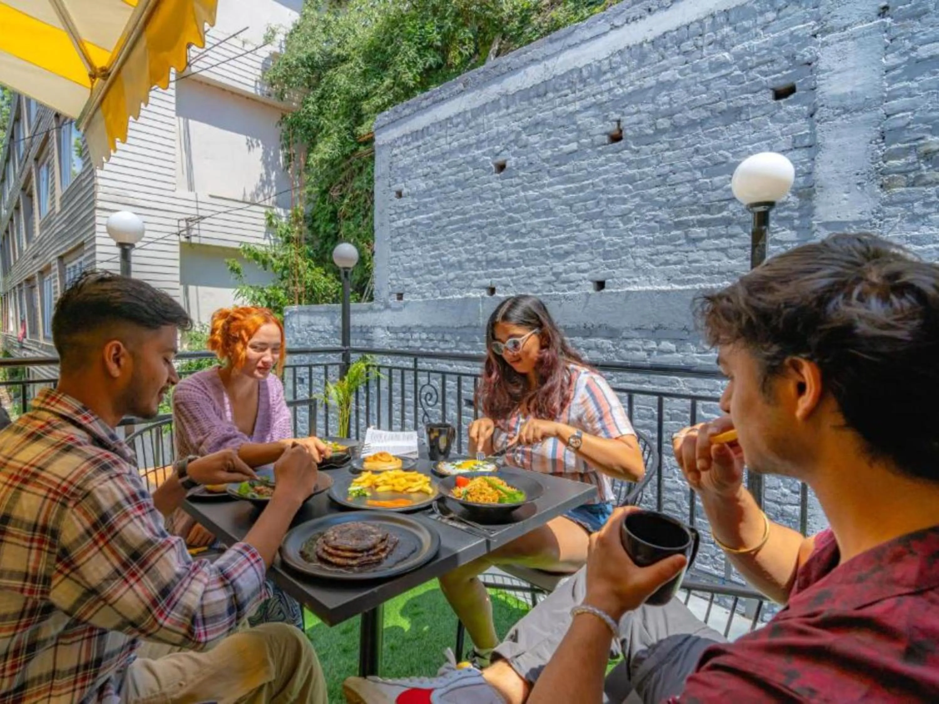 Patio in The Hosteller Mussoorie, Mall Road