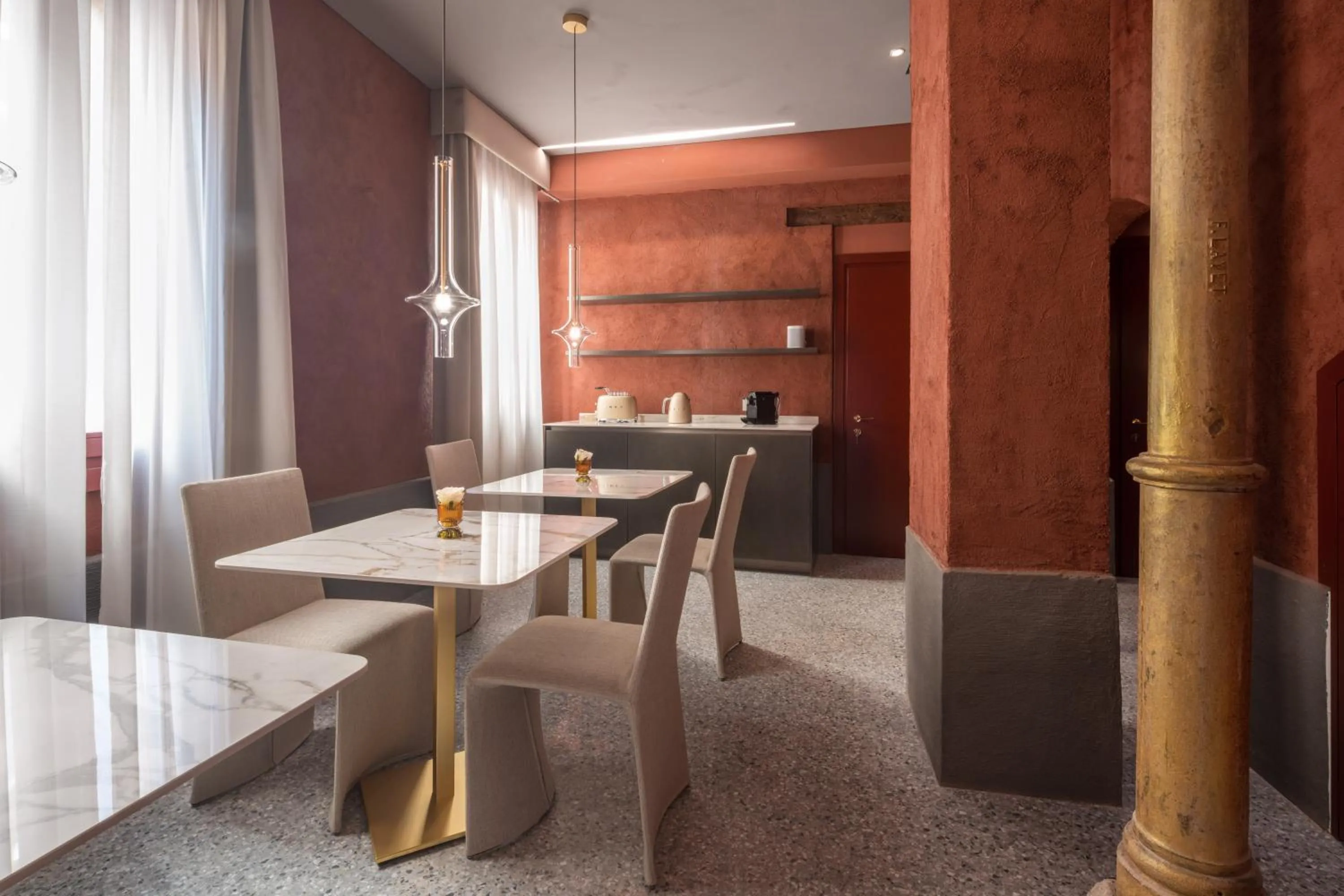 Dining area in Ninfea Luxury Suites