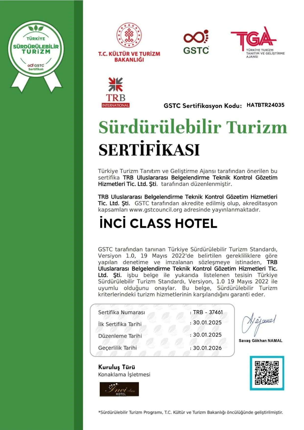 Property building in Inci Class Hotel