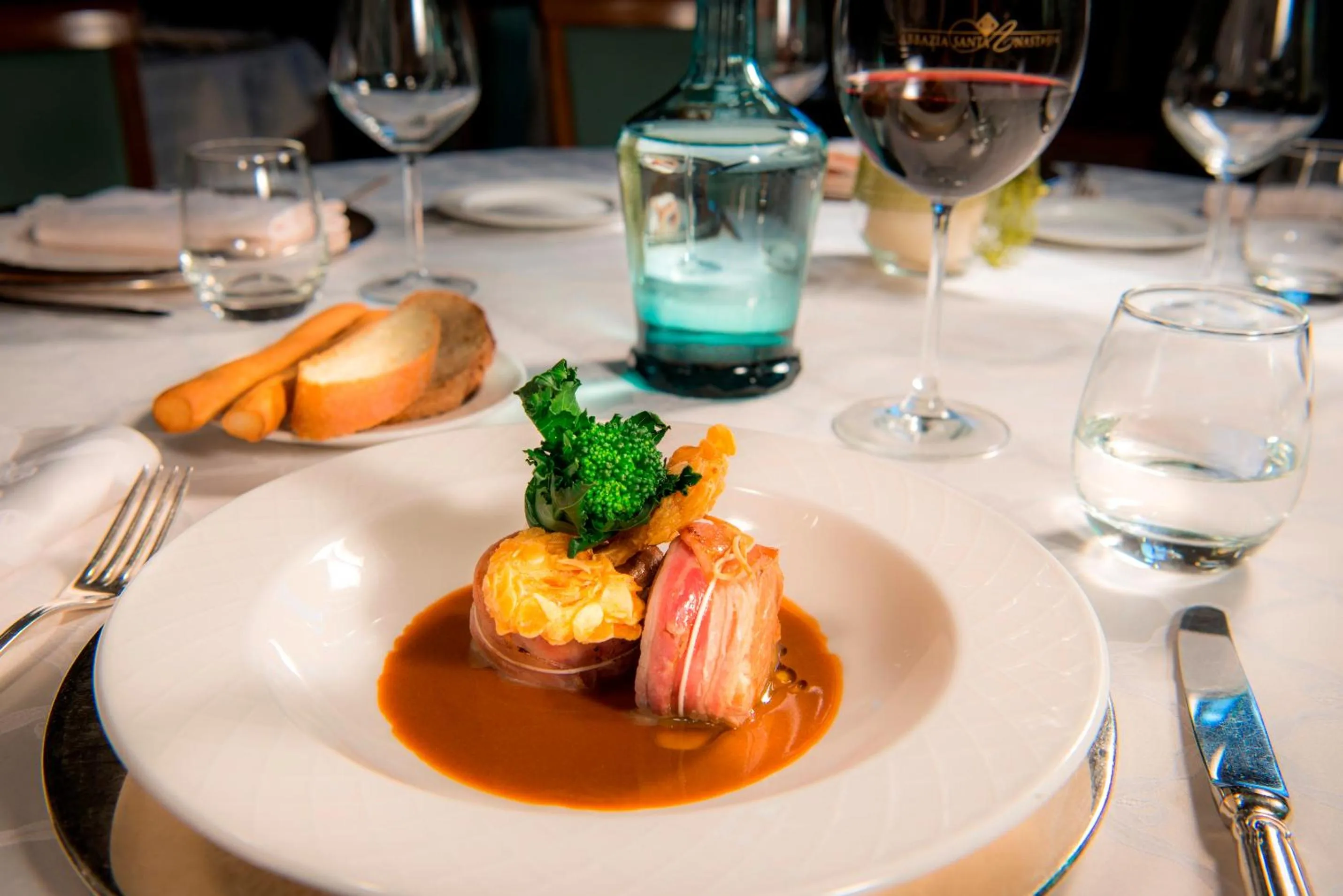 Food close-up in Relais Abbazia Santa Anastasia Resort & Winery