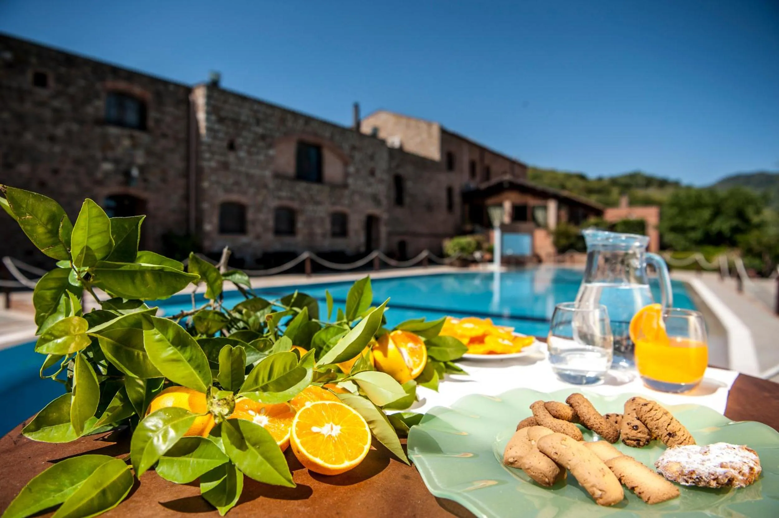 Pool view in Relais Abbazia Santa Anastasia Resort & Winery