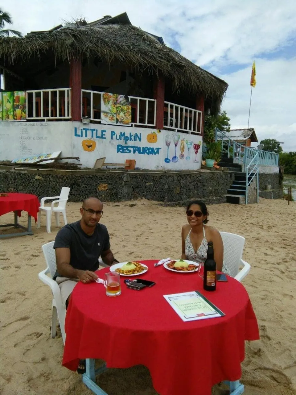 On site in Little Pumpkin Cabanas & seafood restaurant