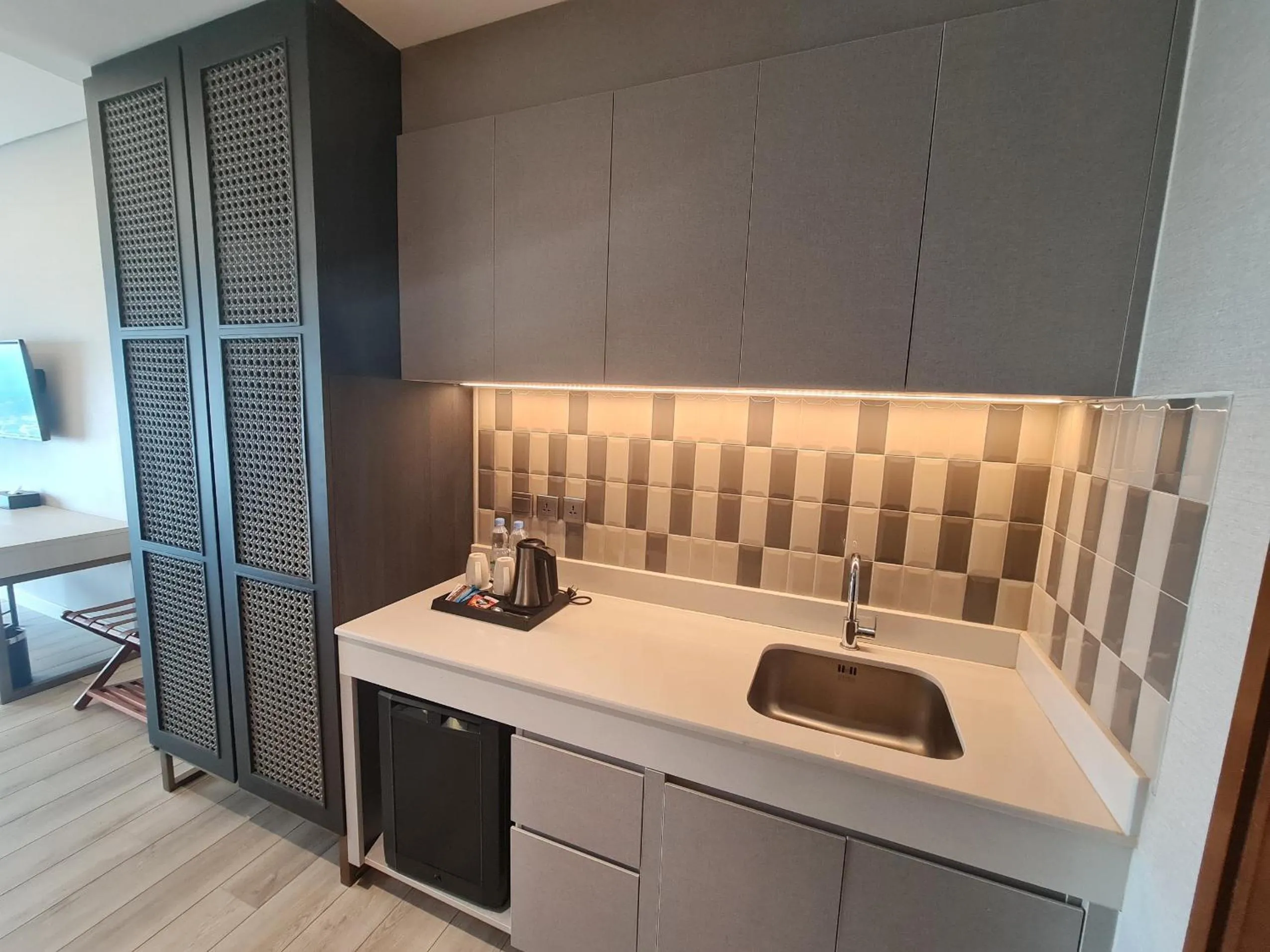 Kitchen or kitchenette in Trembesi Hotel