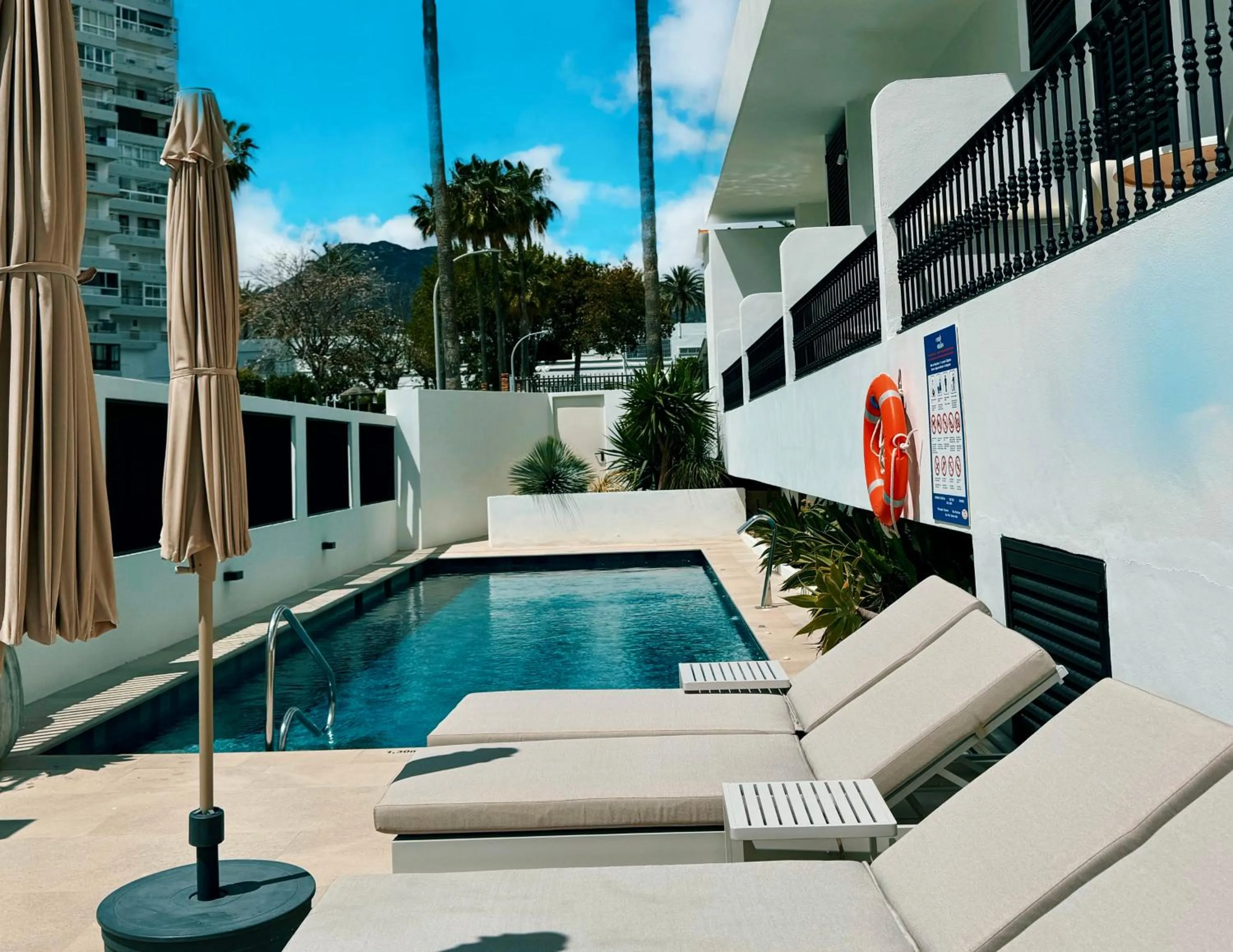 Pool view in Comfy Studios Hotel