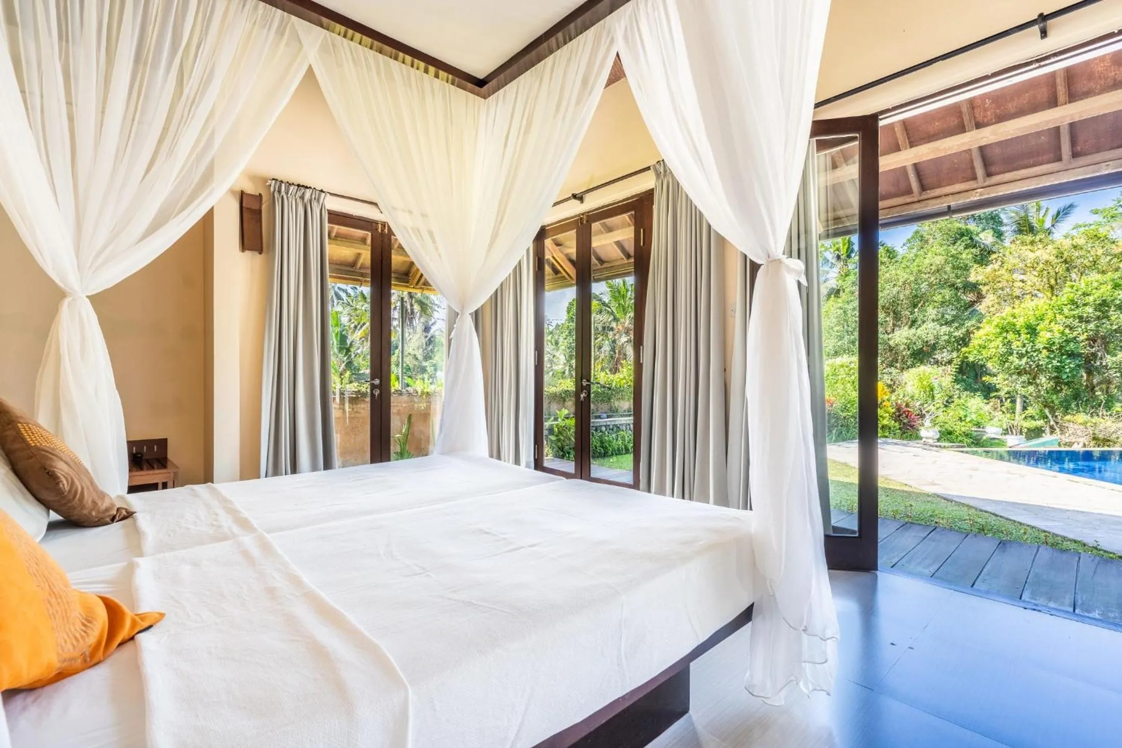Bed in Tirta Tawar Villa Ubud - New Year's Offer