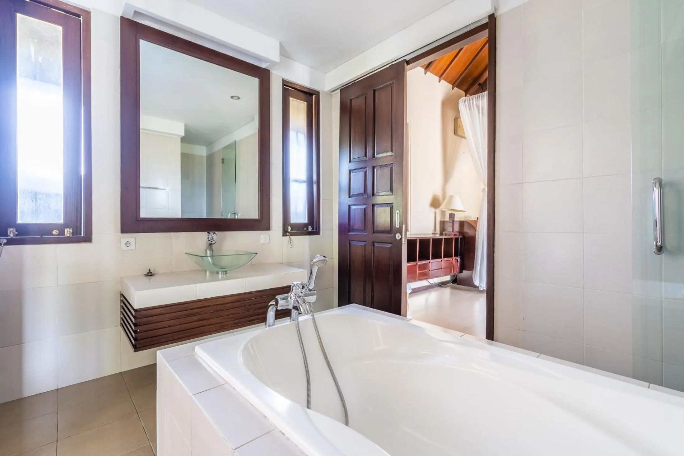 Shower, Bed in Tirta Tawar Villa Ubud - New Year's Offer