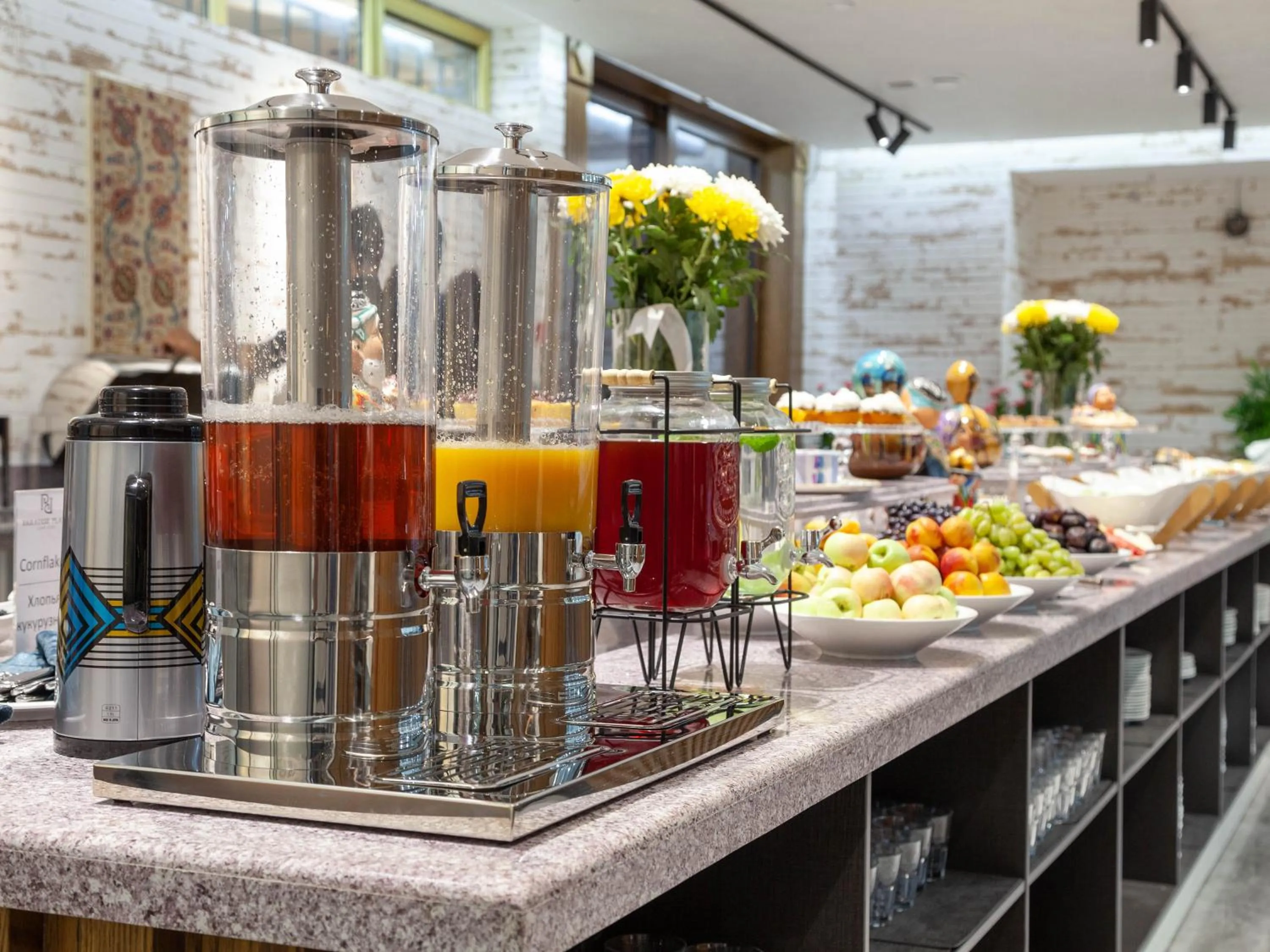 Buffet breakfast in Paradise Plaza Luxury Hotel