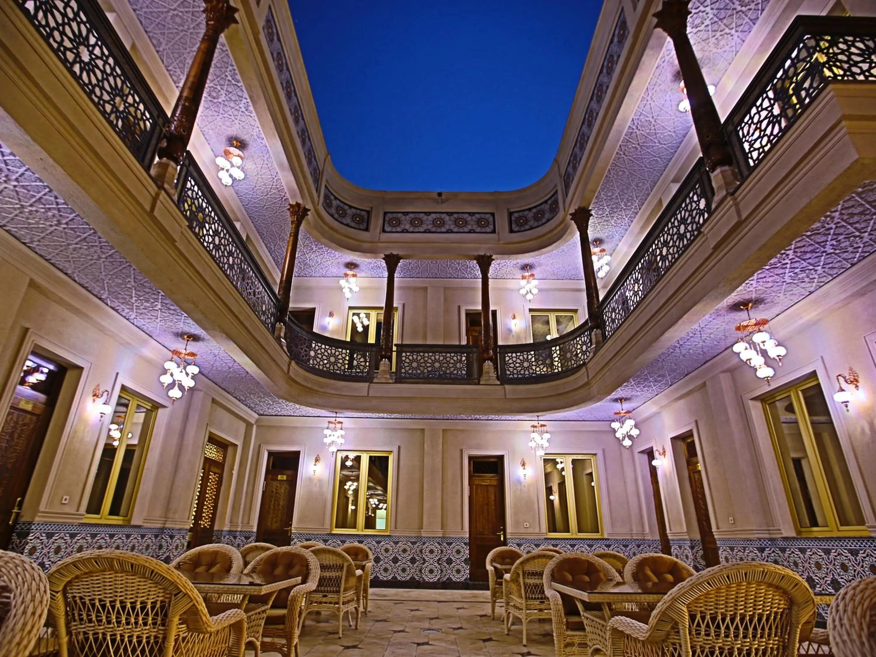 Inner courtyard view in Paradise Plaza Luxury Hotel