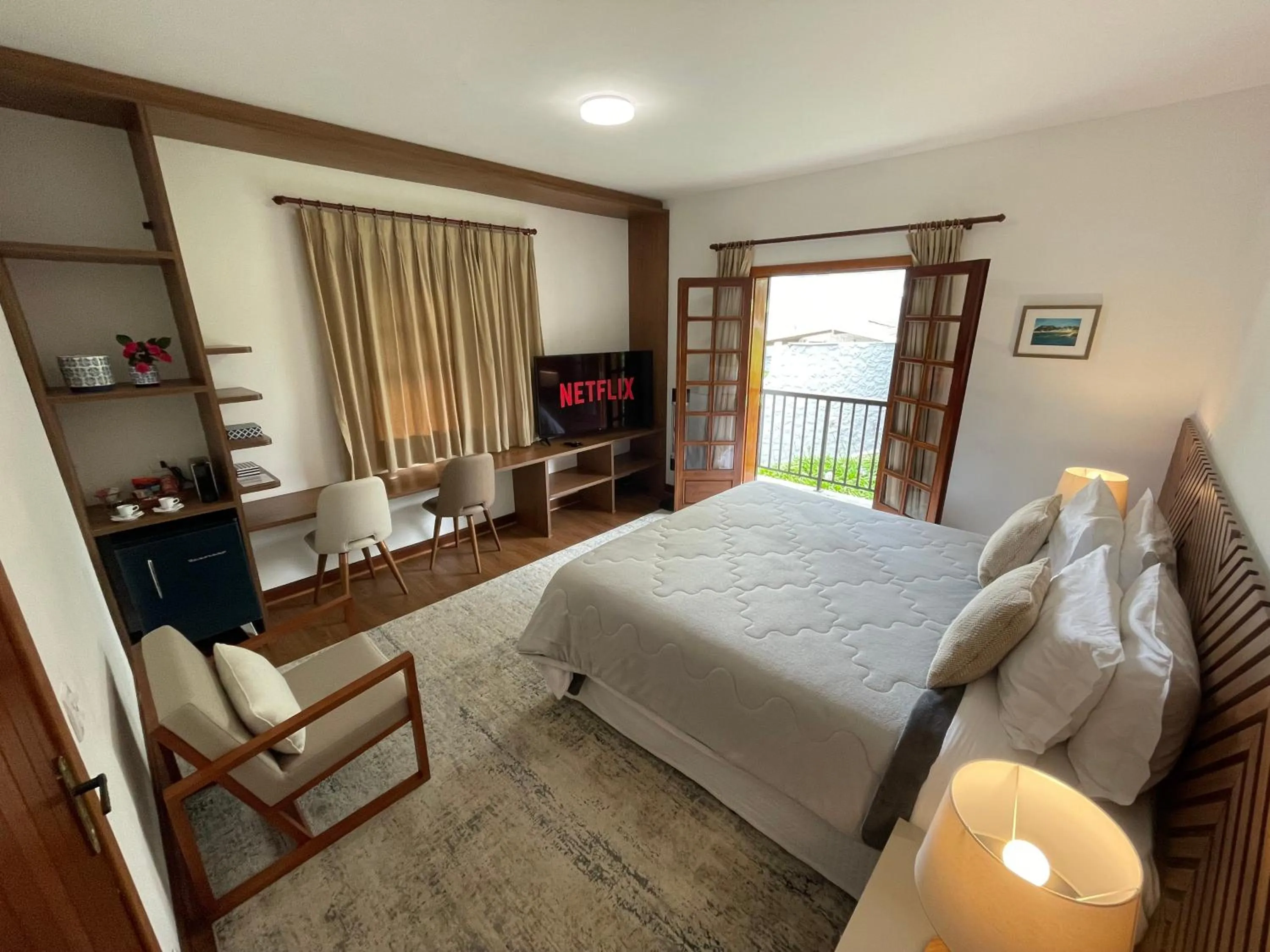 TV and multimedia, Bed in Casa Três Rios - Campos do Jordão