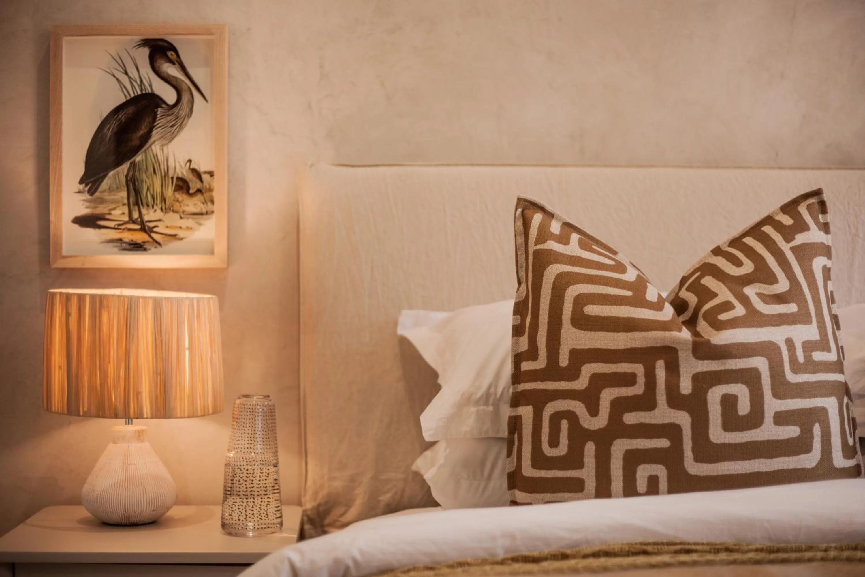 Decorative detail, Bed in Viewpoint Estate Accommodation