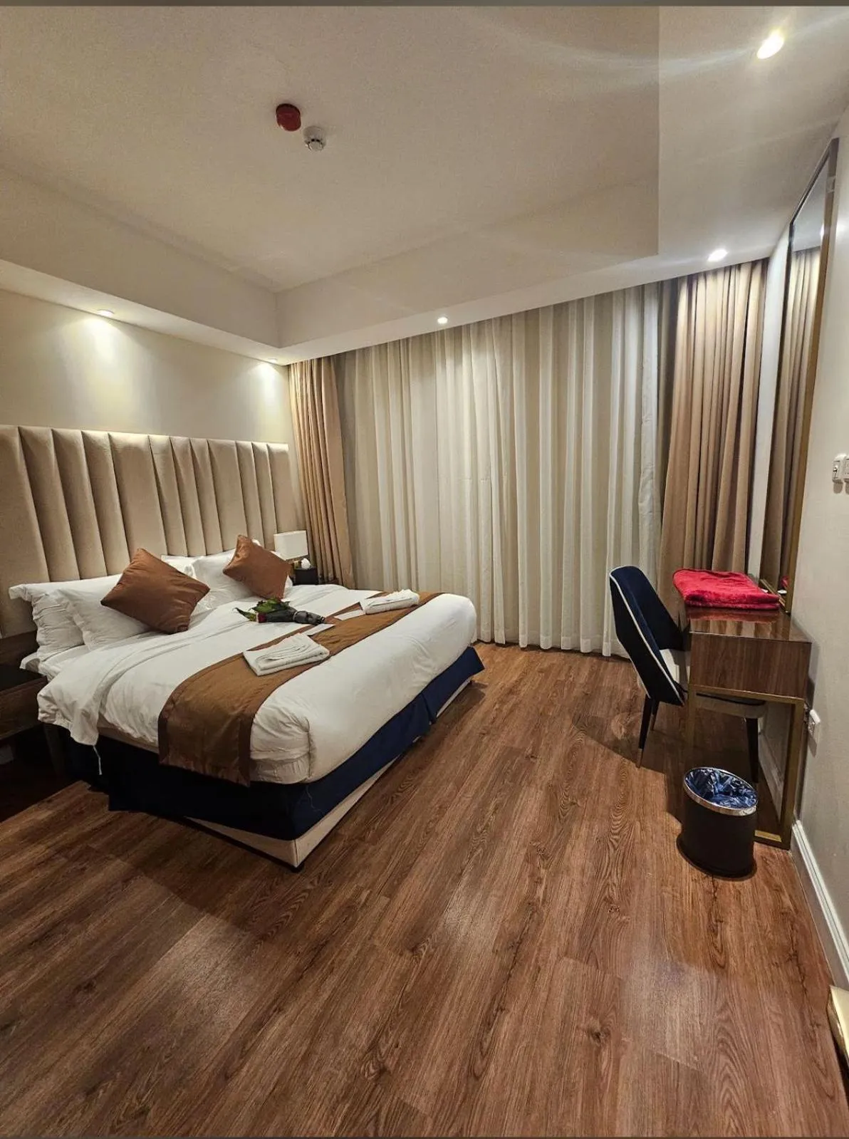 Bed in Smayah Residence Hotel - Riyadh Convention & Exhibition center