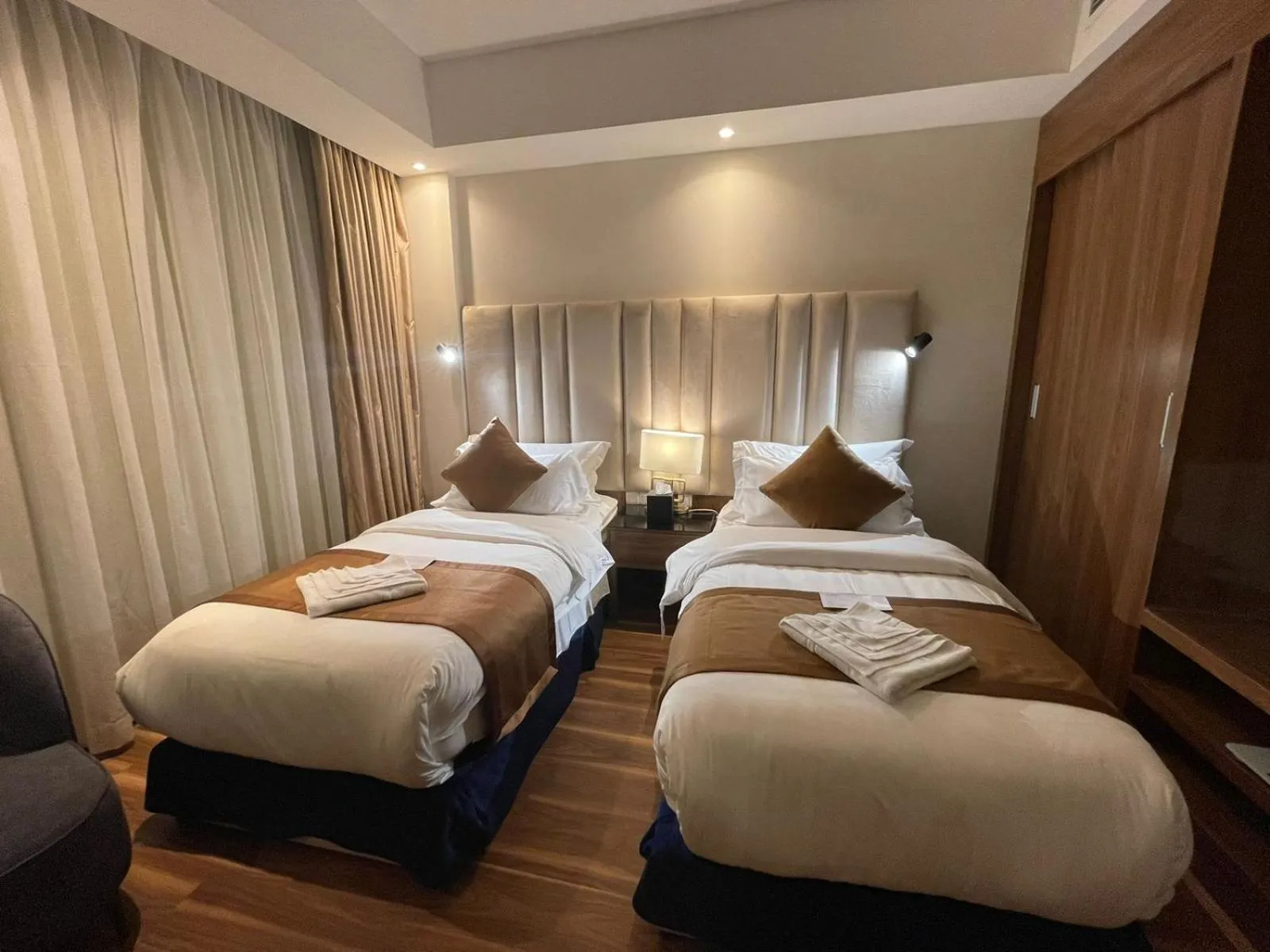 Bed in Smayah Residence Hotel - Riyadh Convention & Exhibition center