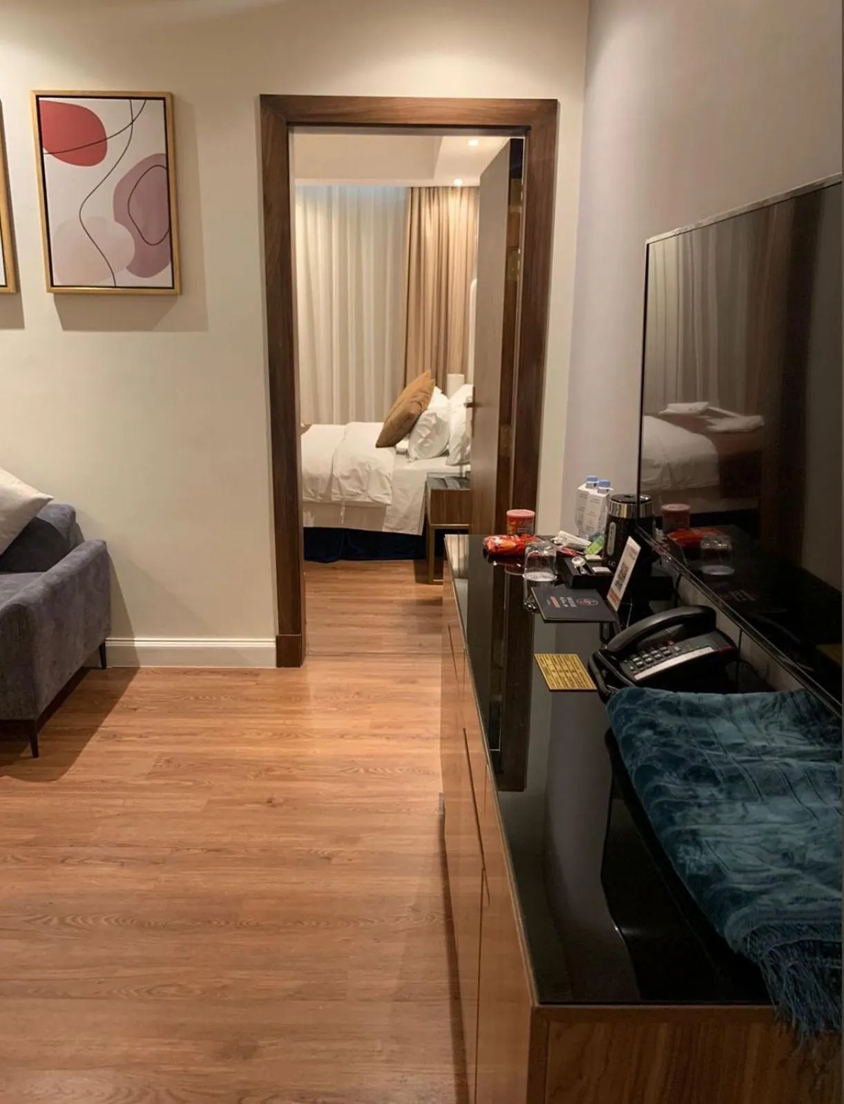 Bed in Smayah Residence Hotel - Riyadh Convention & Exhibition center