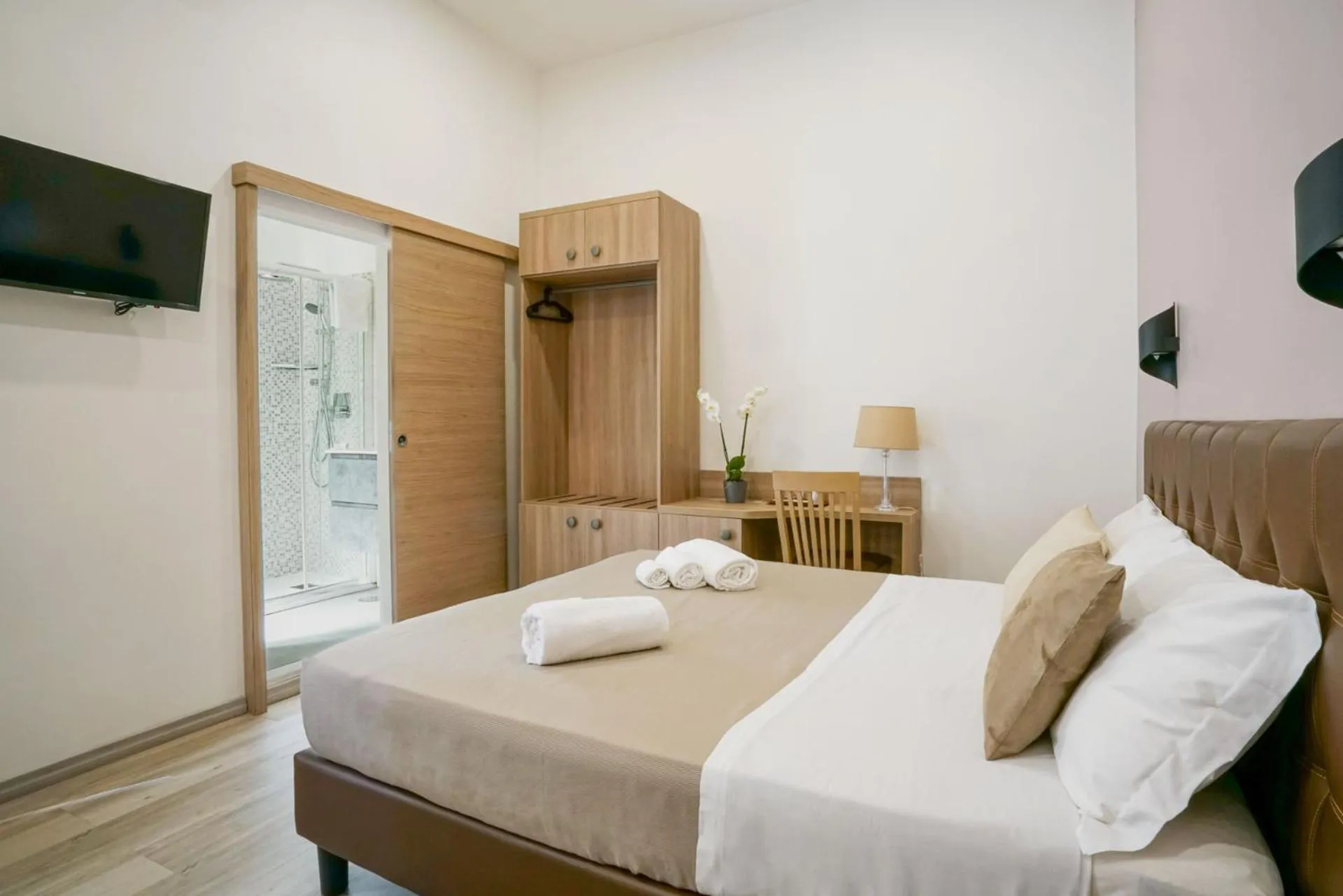 Bed in Hotel St. Moritz