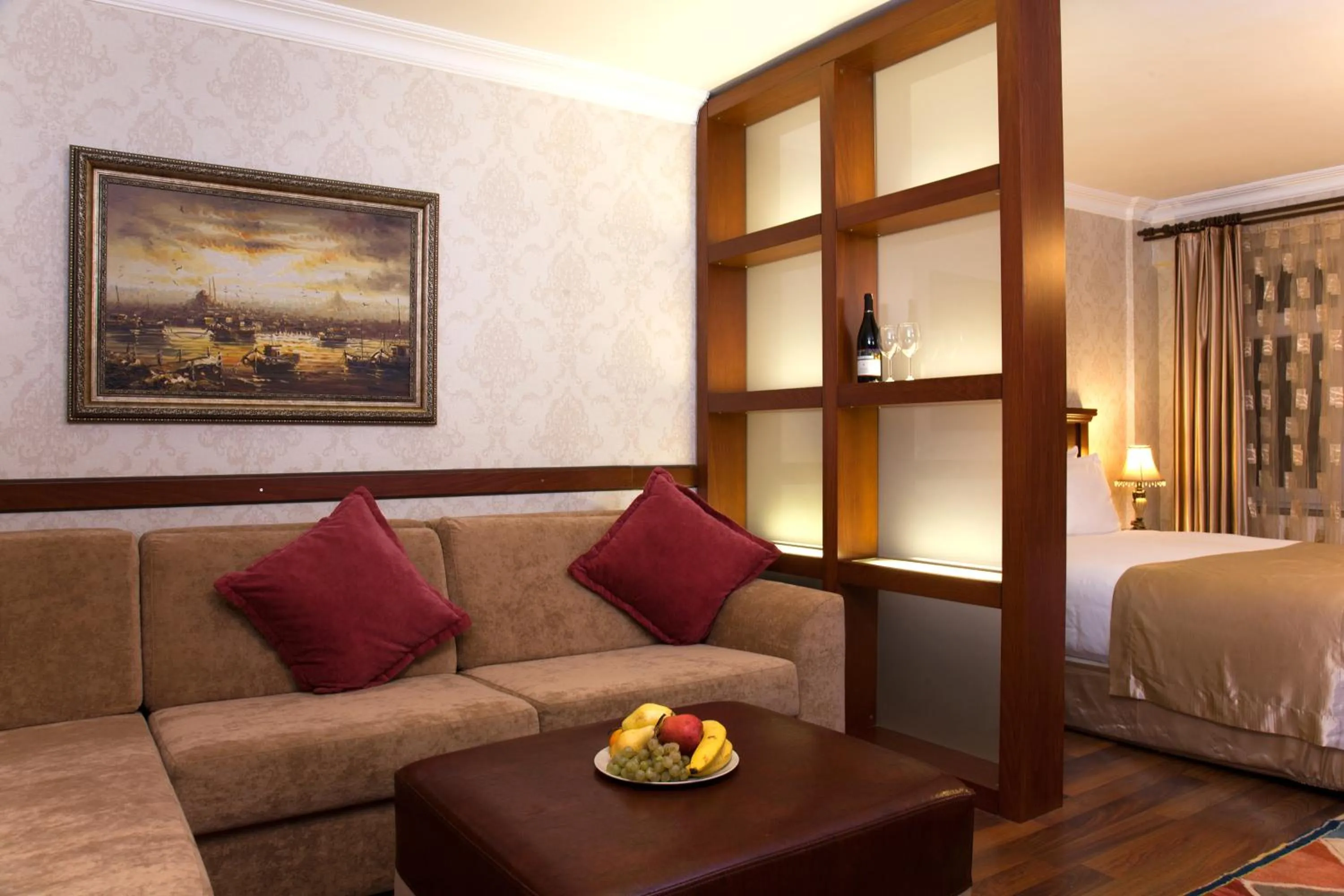 Seating area, Bed in Sultanahmet Suites