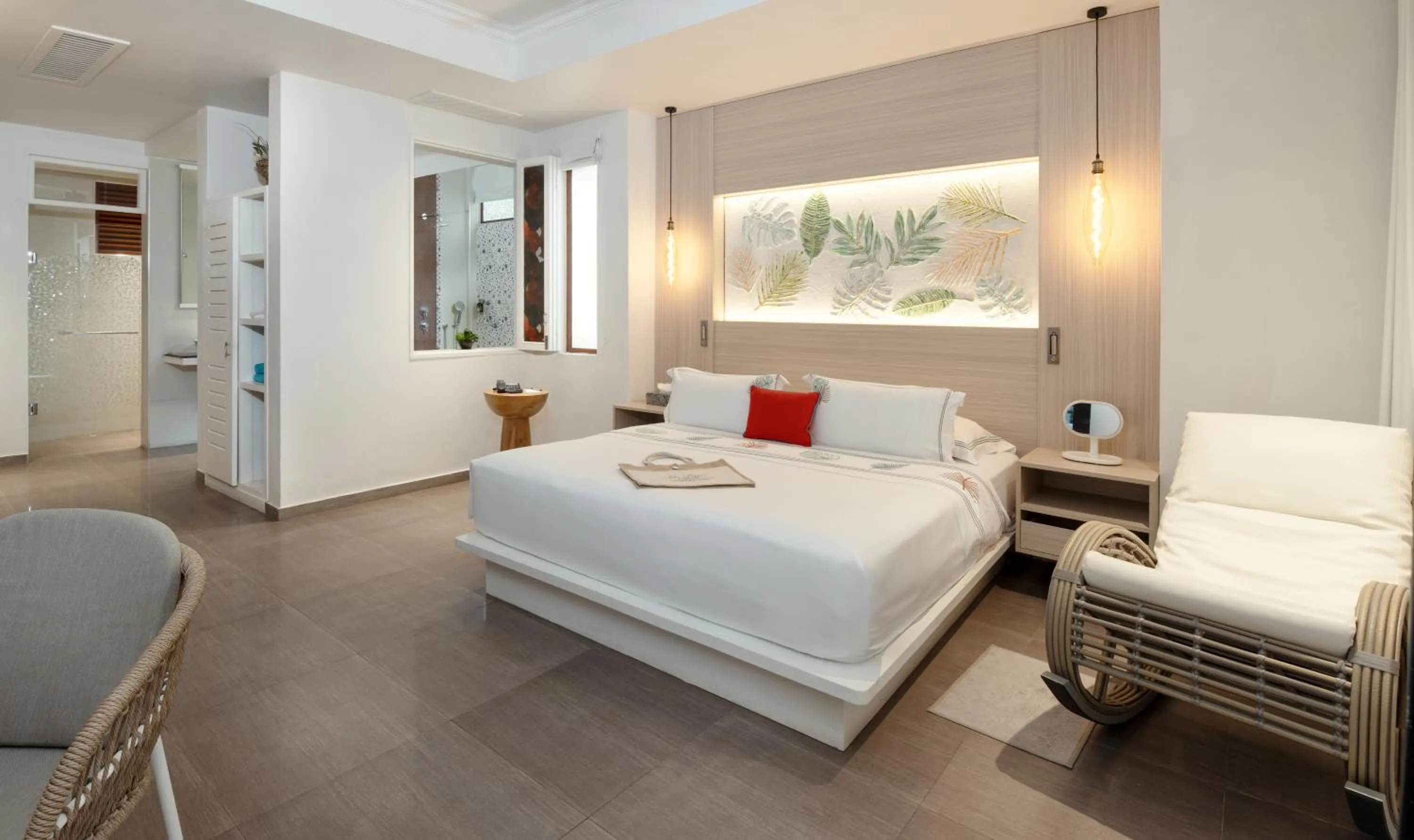 Bedroom, Bed in Hotel Le Duc de Praslin