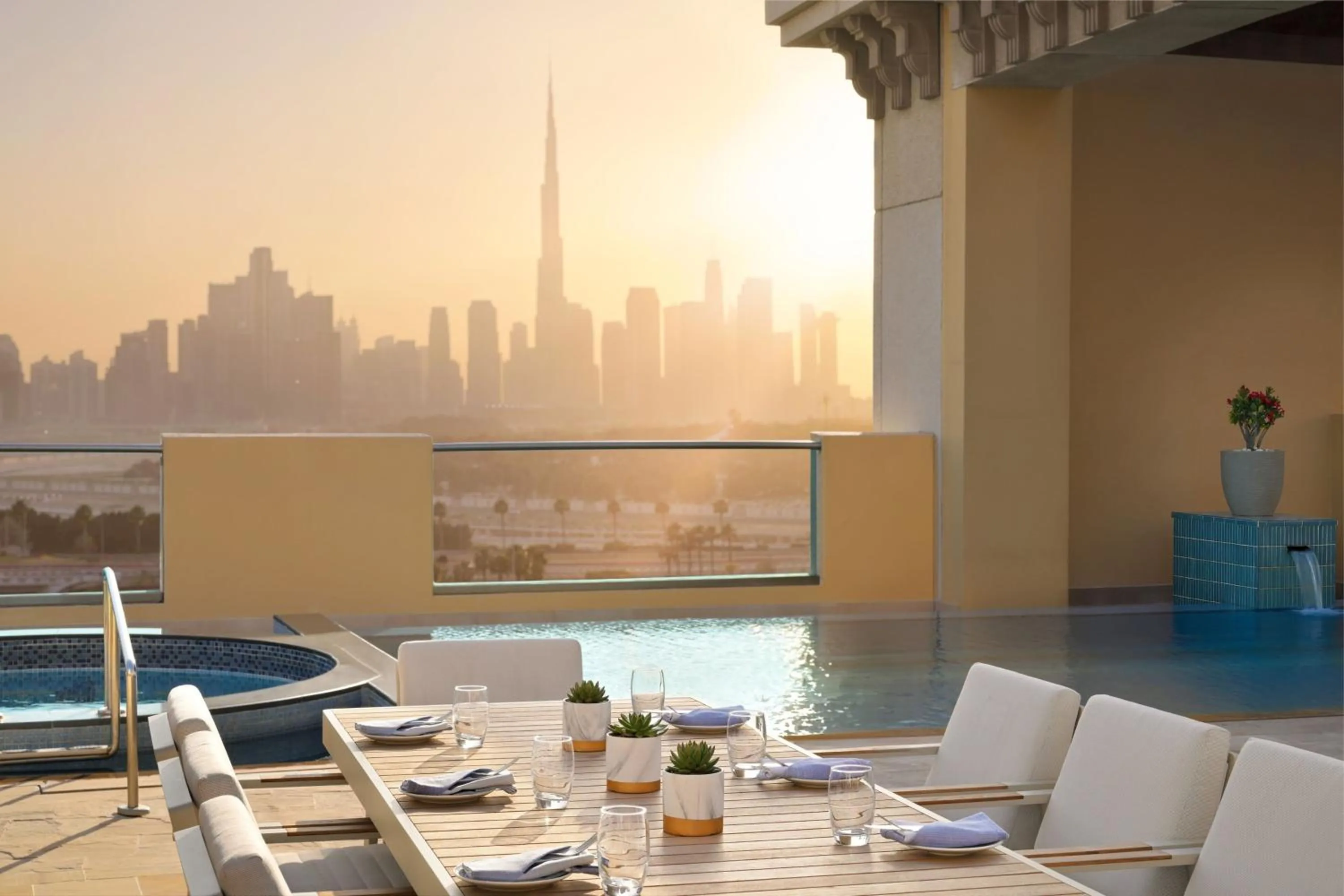 Swimming pool in Marriott Executive Apartments Al Jaddaf, Dubai