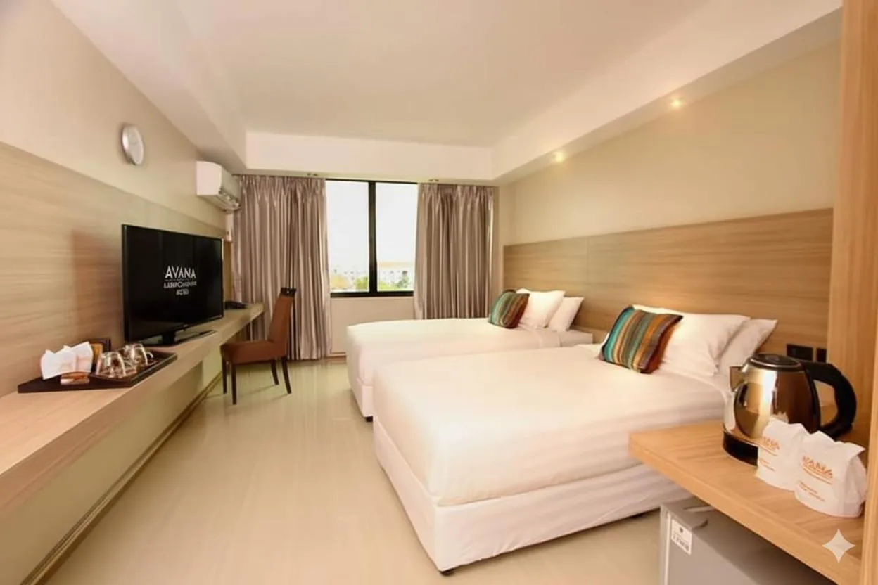 Photo of the whole room, Bed in Avana Laem Chabang Boutique Hotel