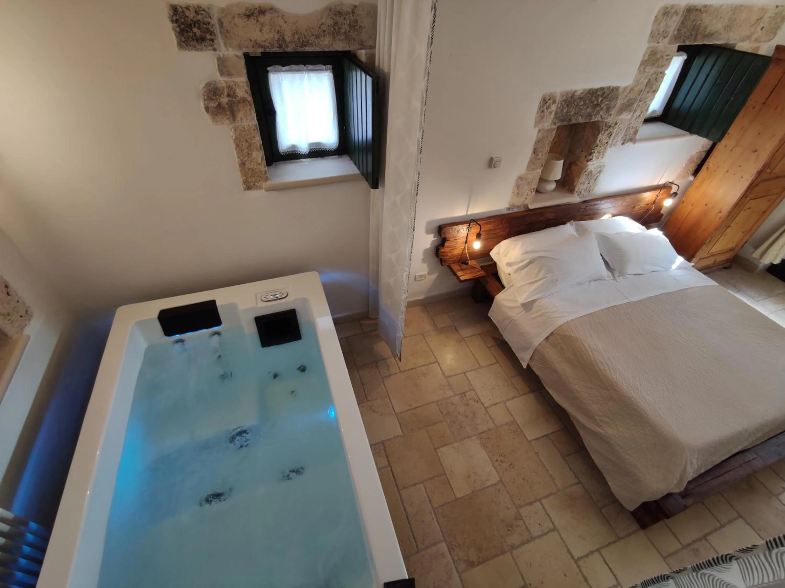 Bed in Masseria Rosa Trulli Relais