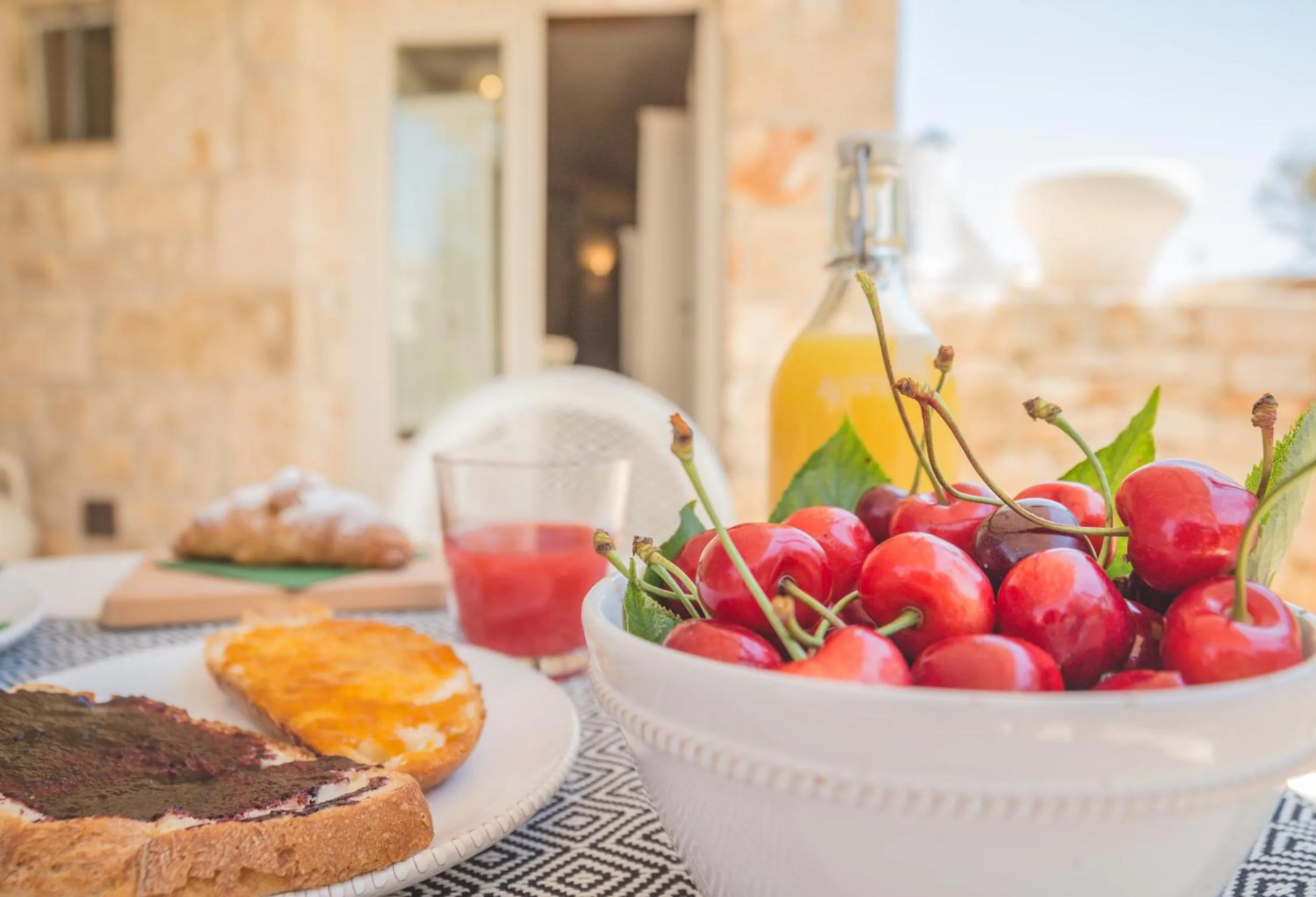 Italian breakfast in Masseria Rosa Trulli Relais