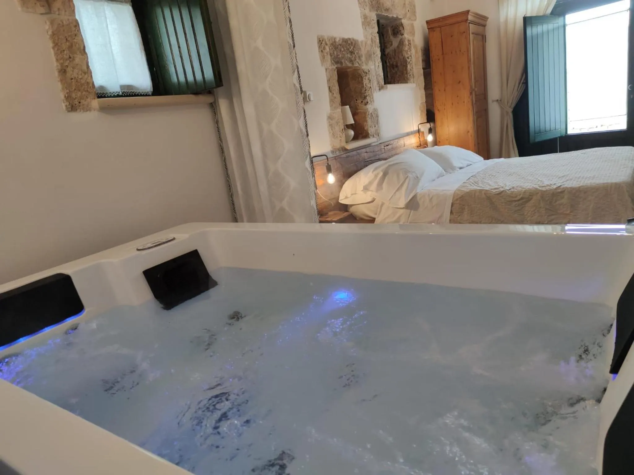 Bed in Masseria Rosa Trulli Relais