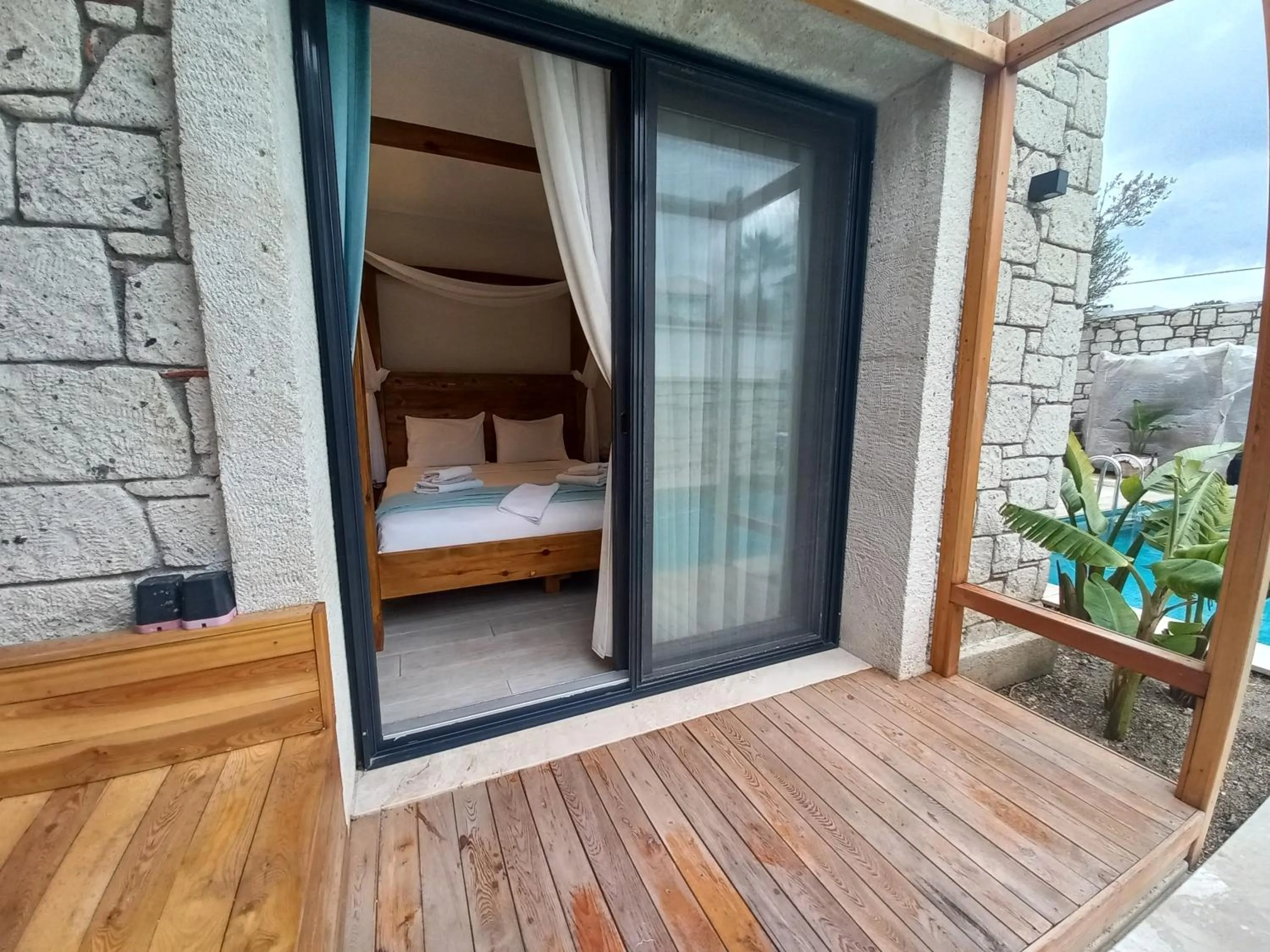 Bed in Chloe hotel Alacati