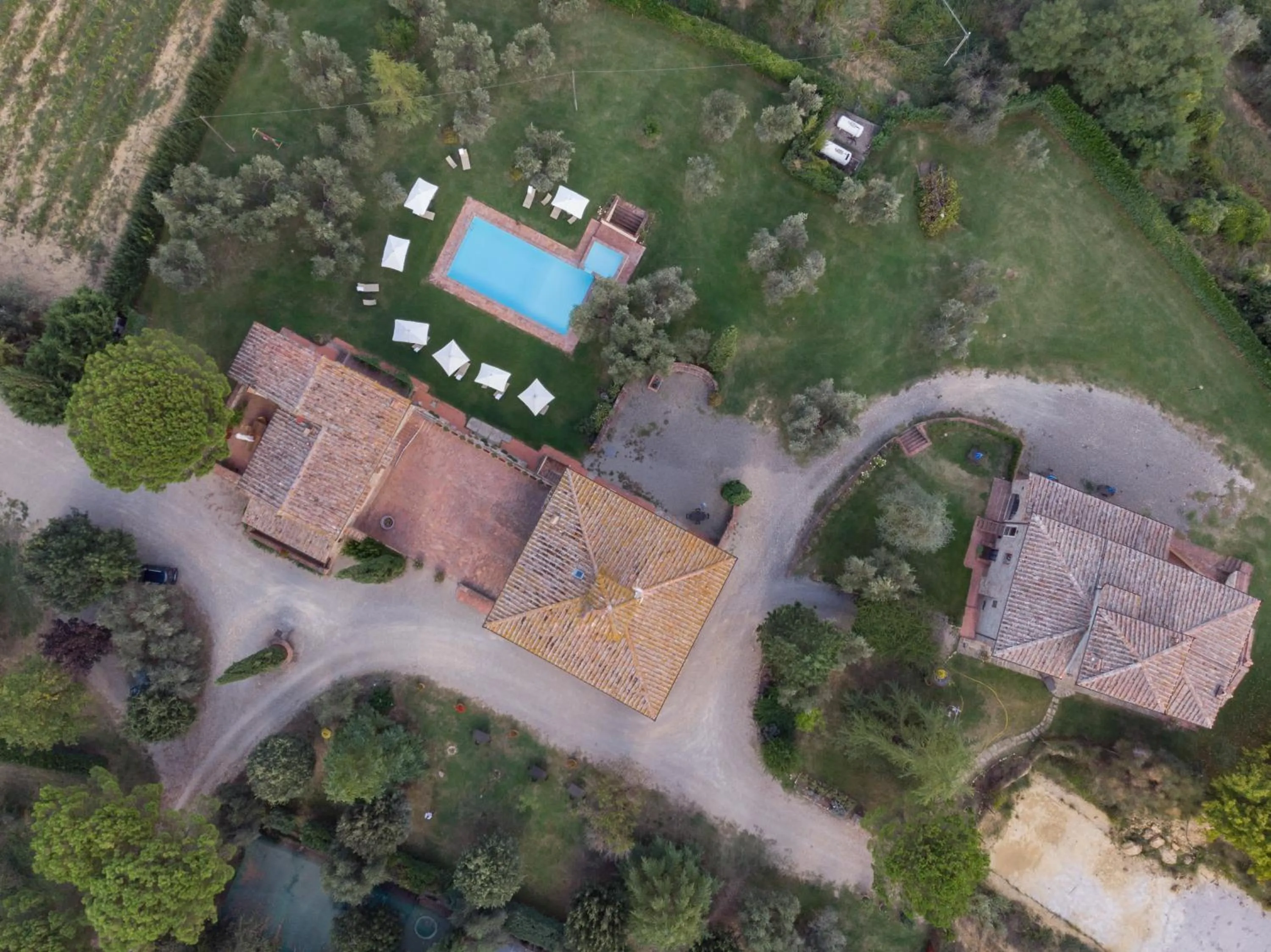 Bird's eye view in Fattoria Querceto