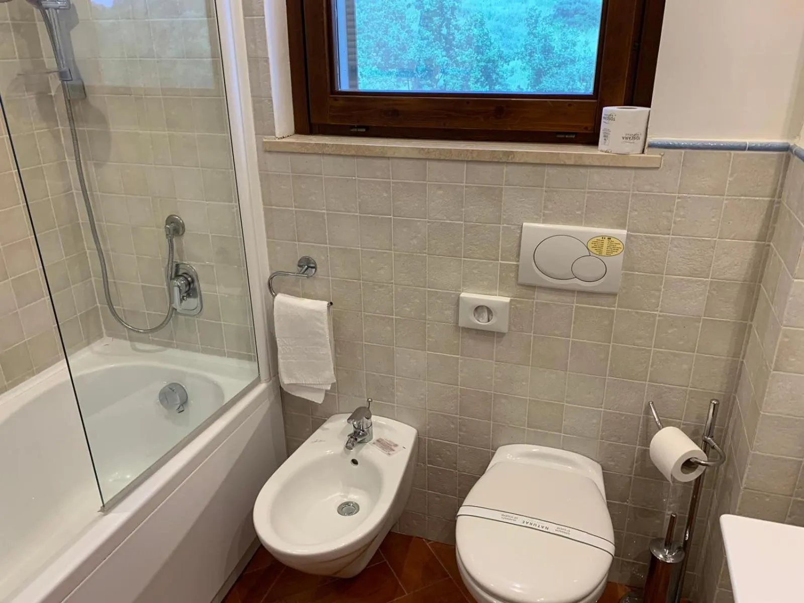 Shower in Saturnia Tuscany Hotel