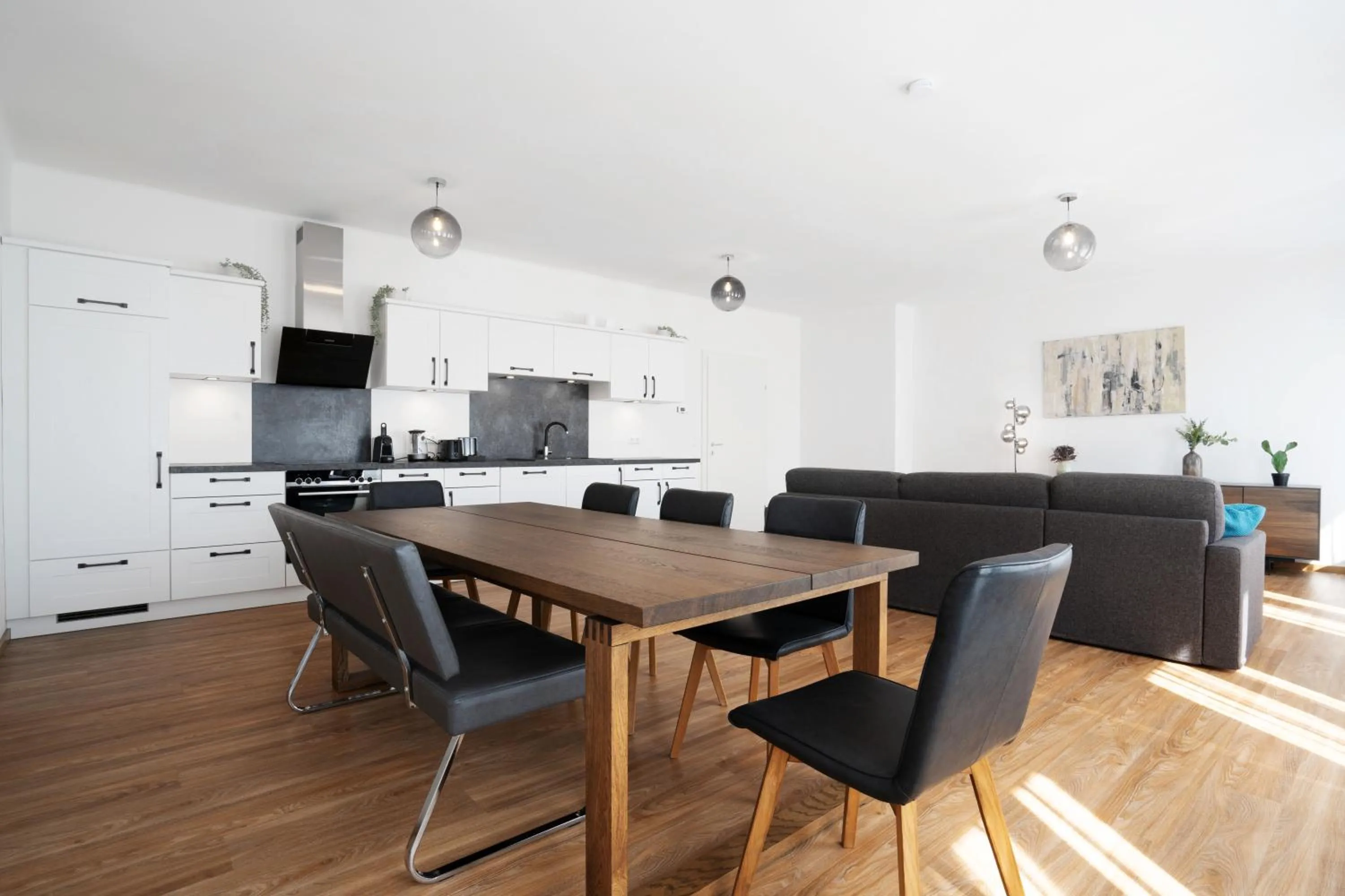 Seating area in easy-flat Hauptplatz - City Center Apartments with a Kitchen