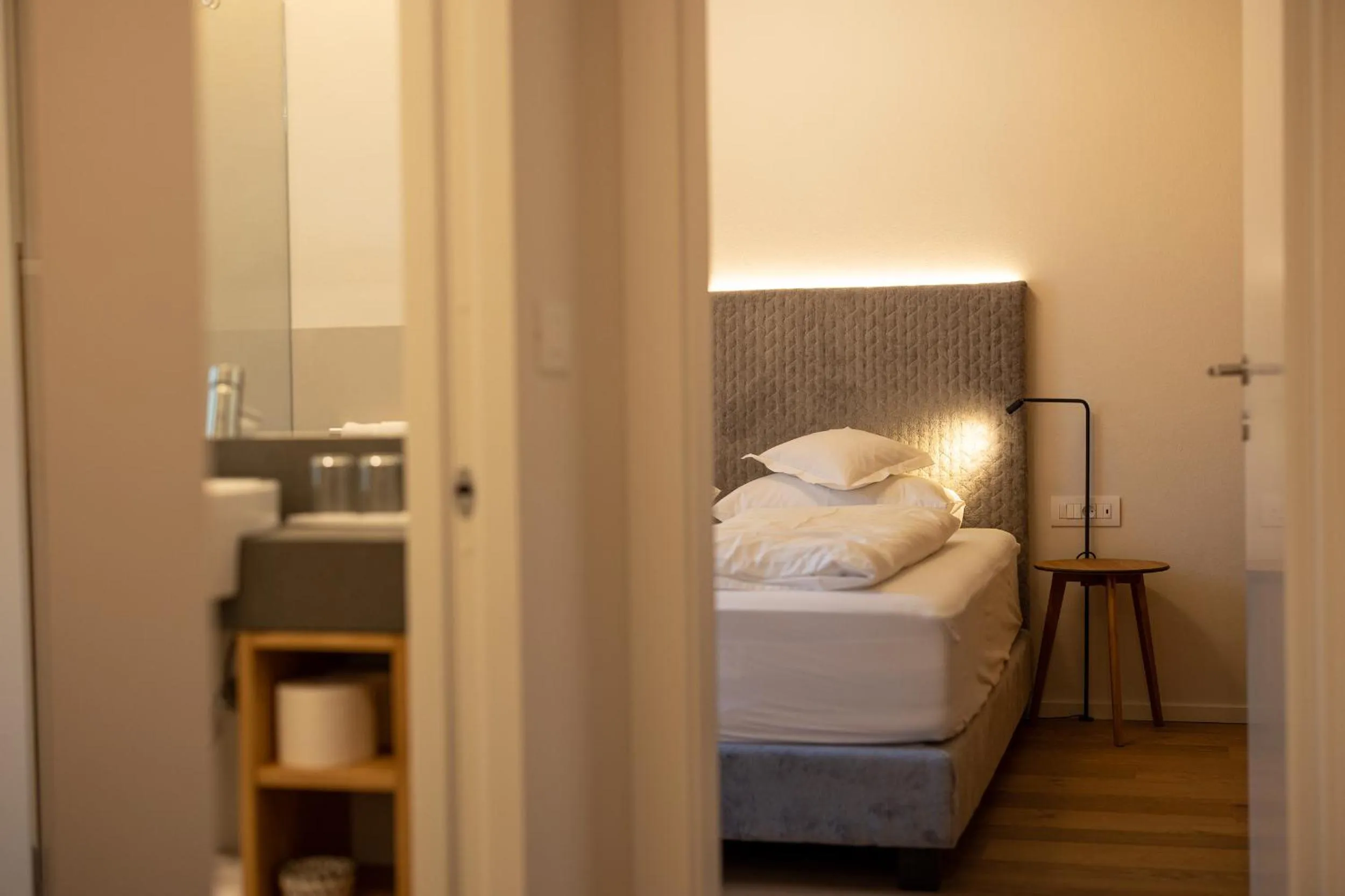 Bed in Hotel Gartenresidence Zea Curtis