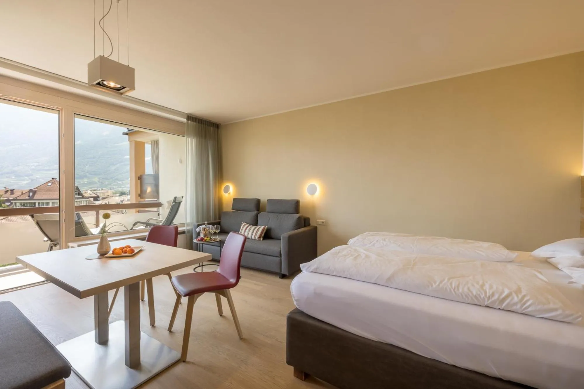 Bed in Hotel Gartenresidence Zea Curtis