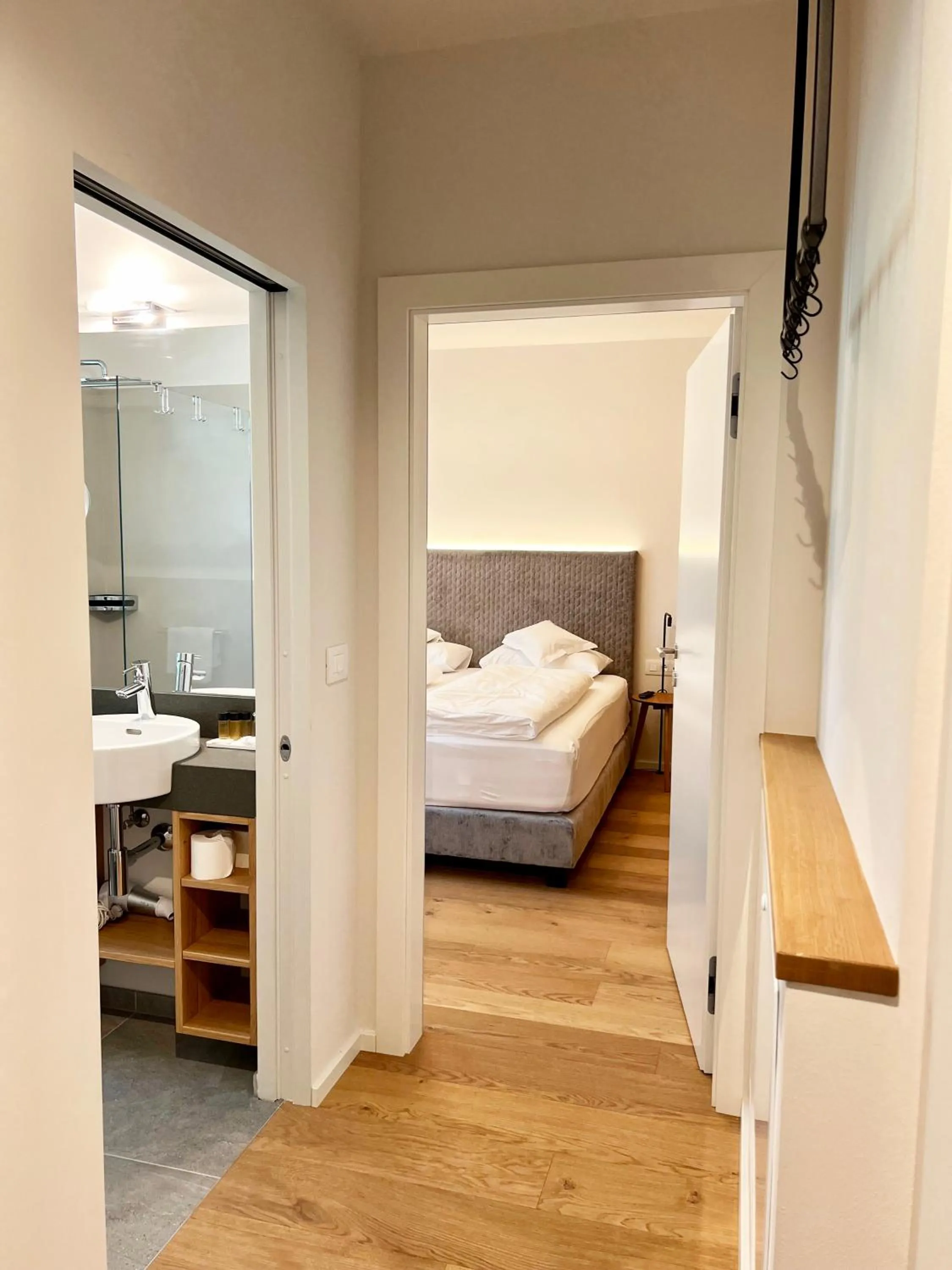 Bed in Hotel Gartenresidence Zea Curtis