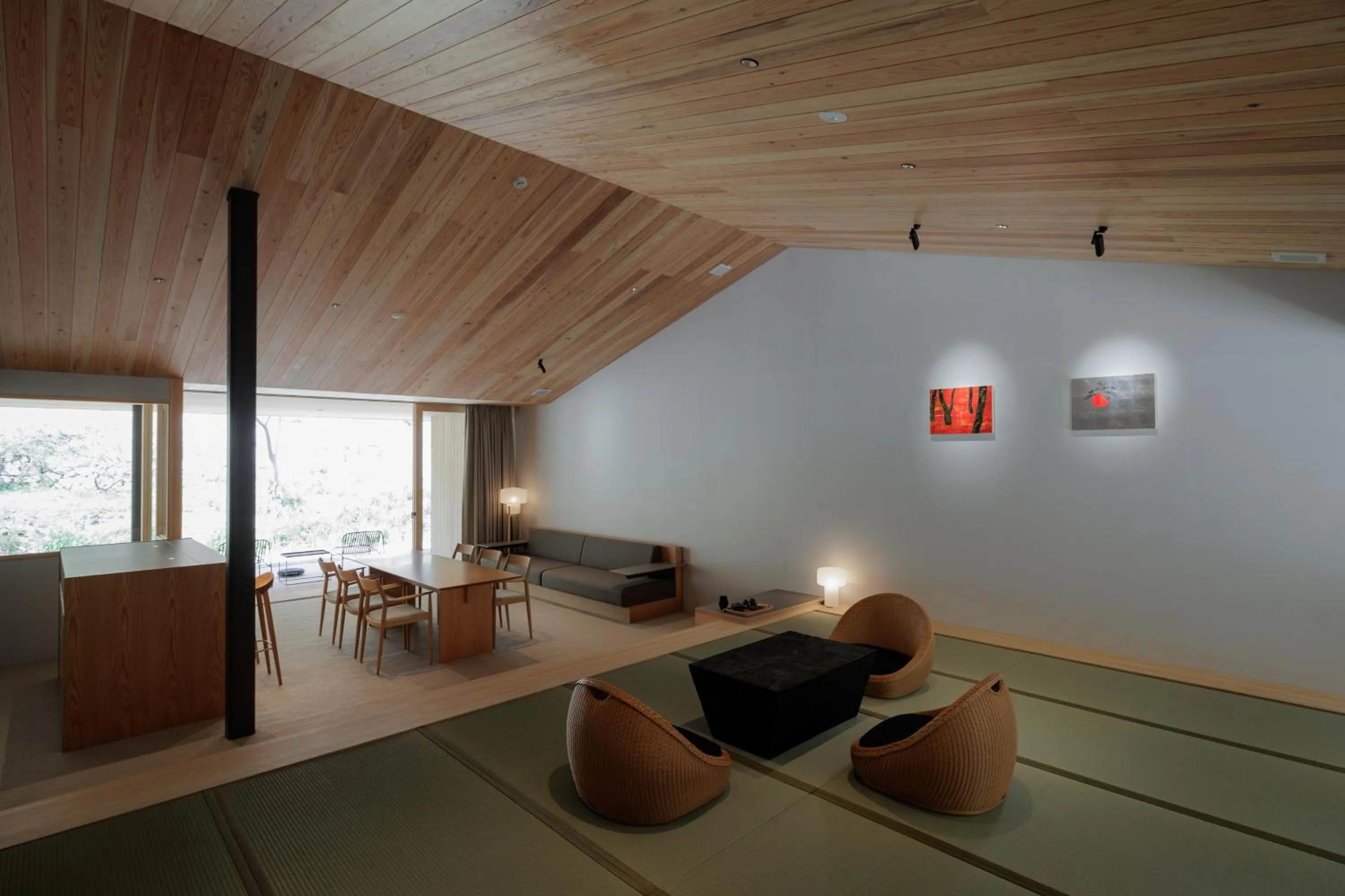 Living room in Naoshima Ryokan Roka