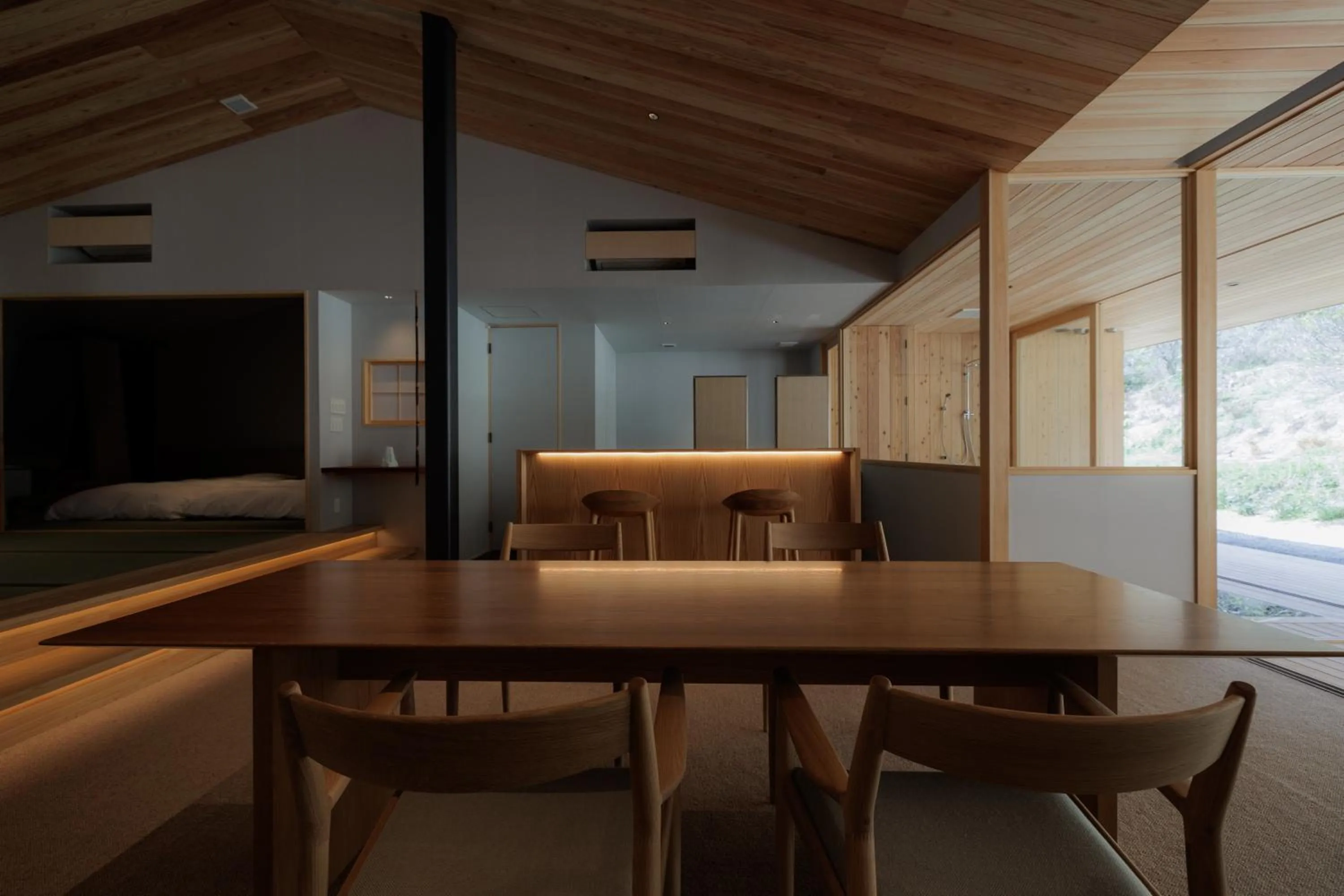 Living room in Naoshima Ryokan Roka