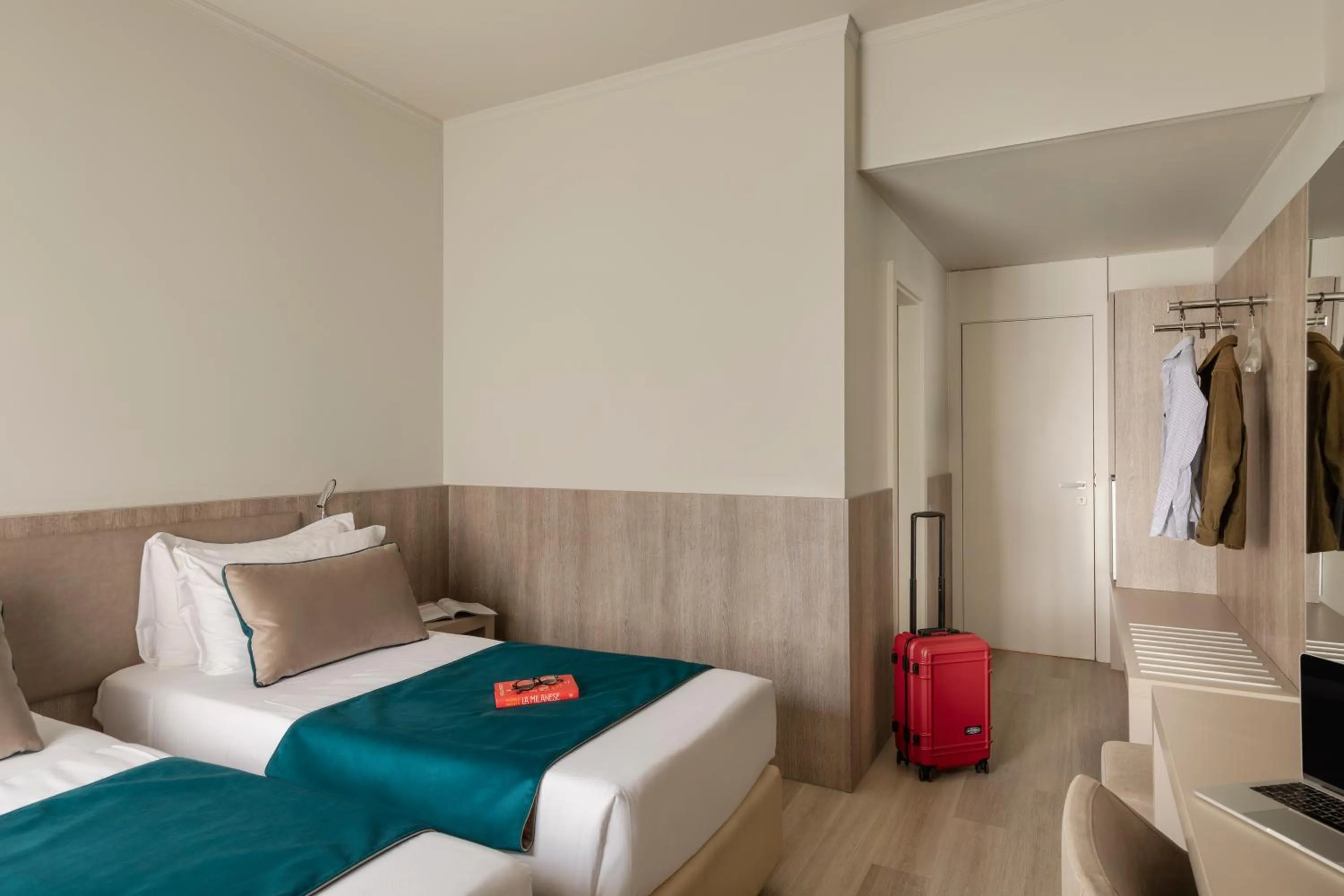 Bed in Living Hotel Milano