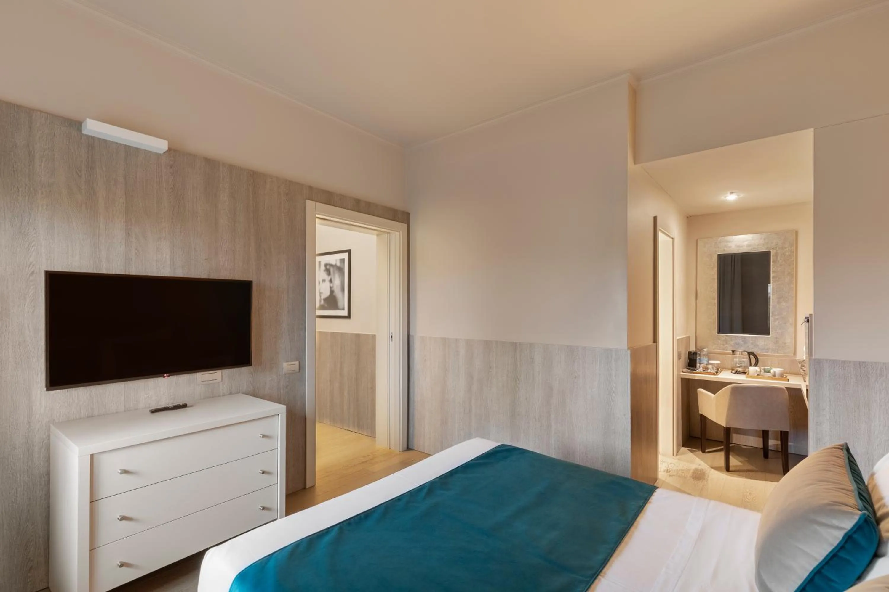 Bed in Living Hotel Milano