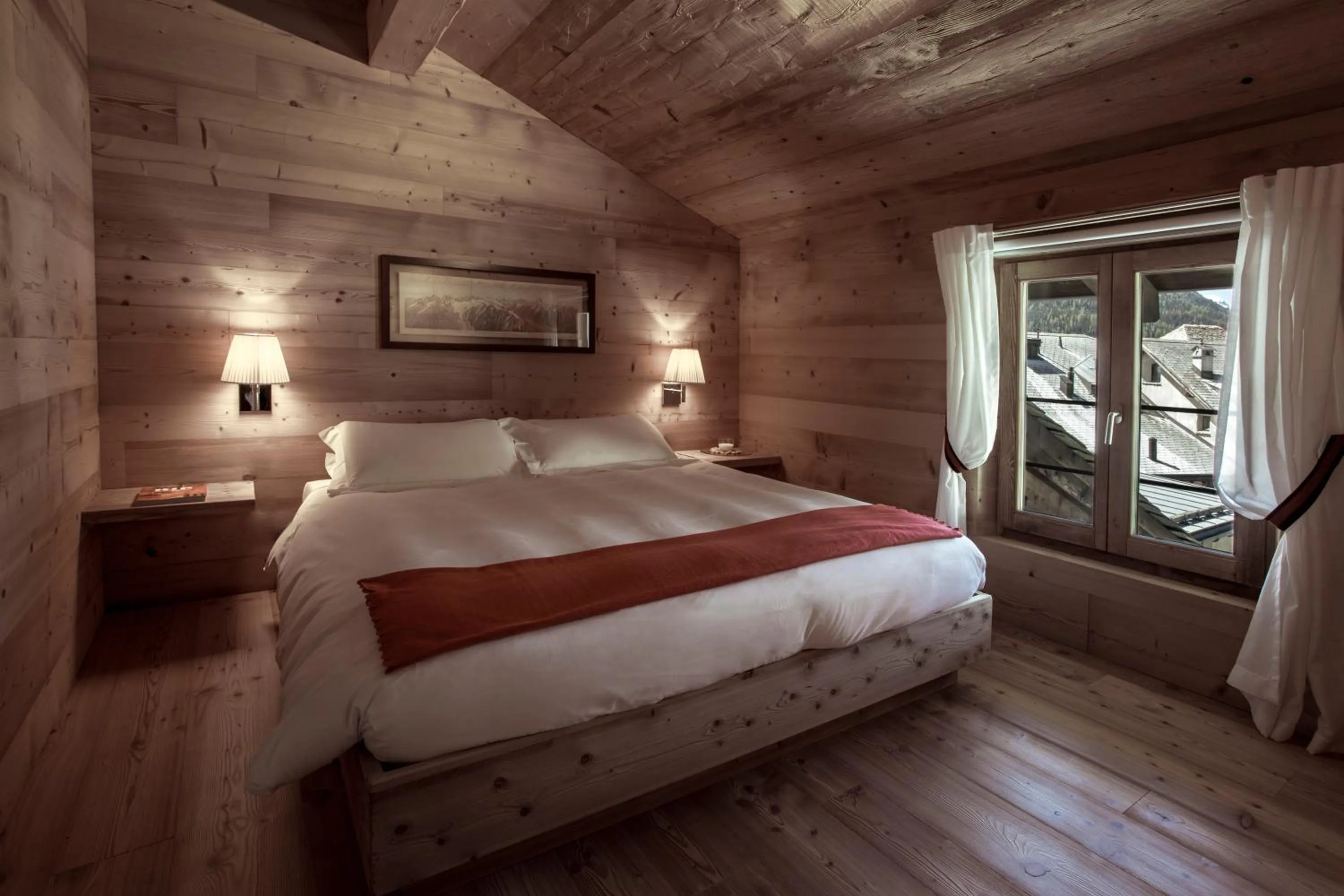 Photo of the whole room, Bed in Chesa Stuva Colani