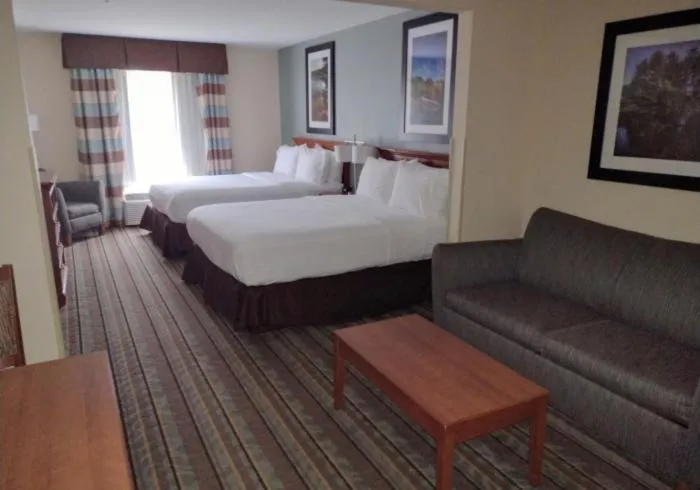 Bed in White Pine Lodge