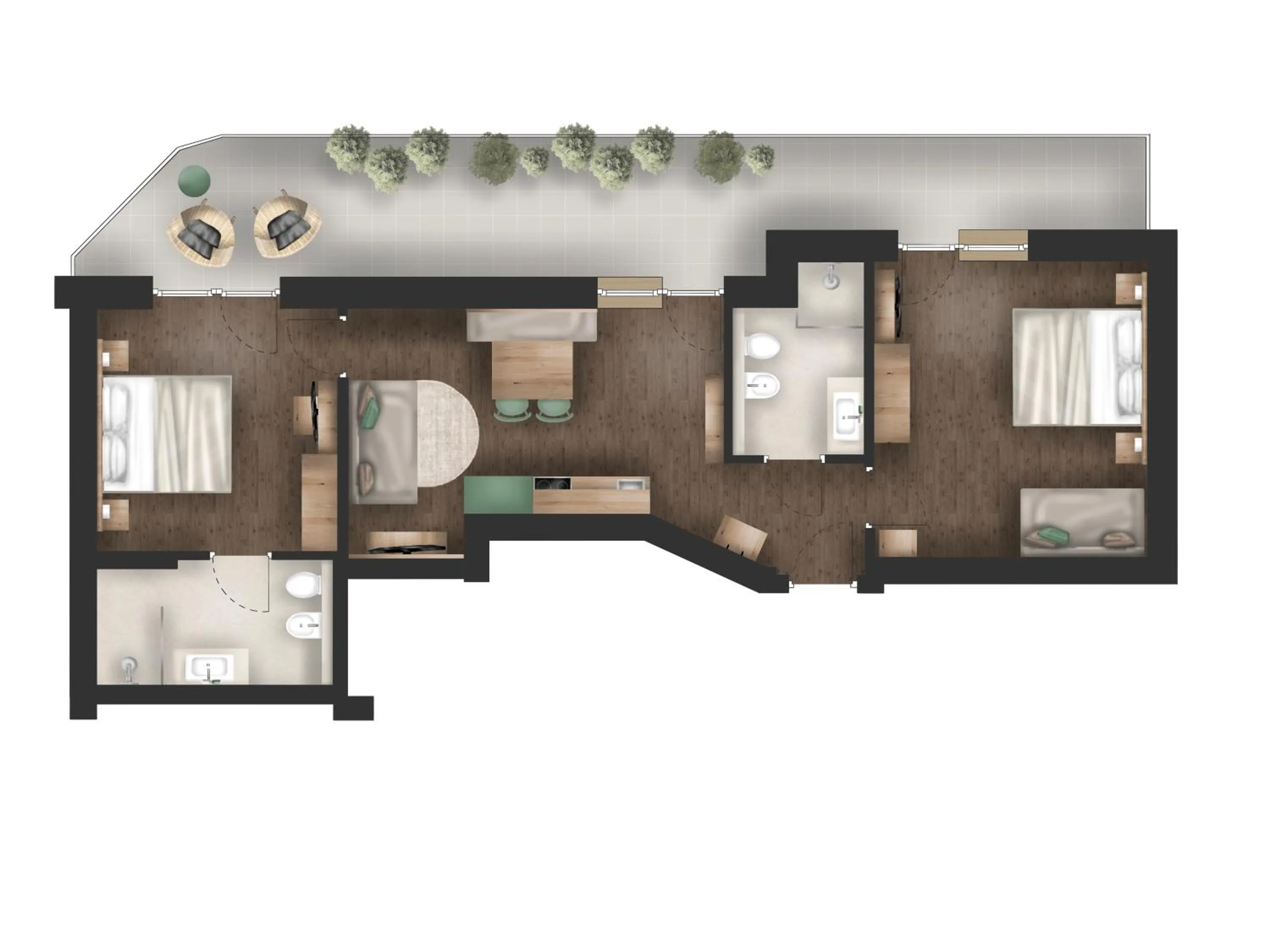 Floor plan in Laurena Aparthotel