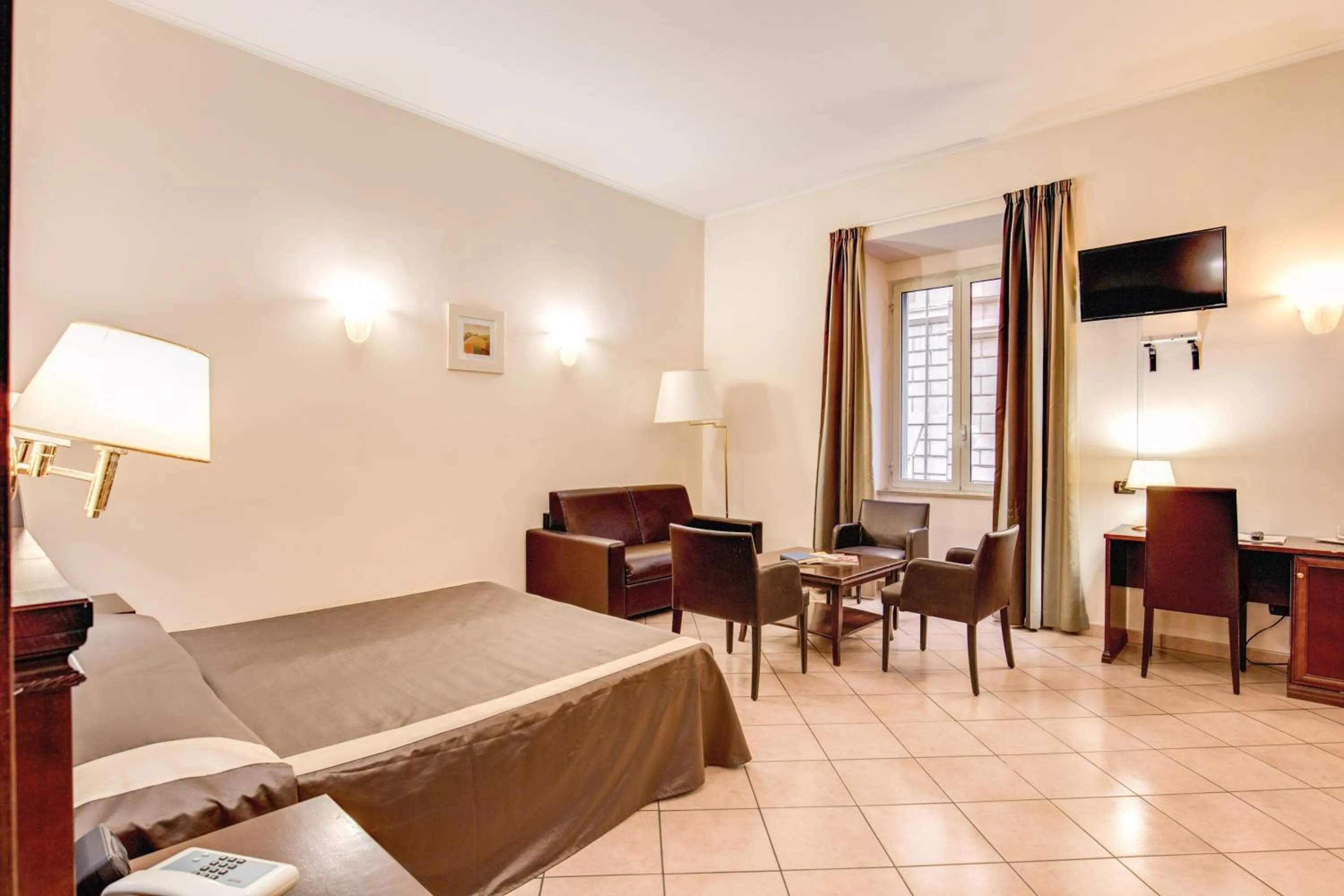 Seating area, Bed in Hotel San Marco