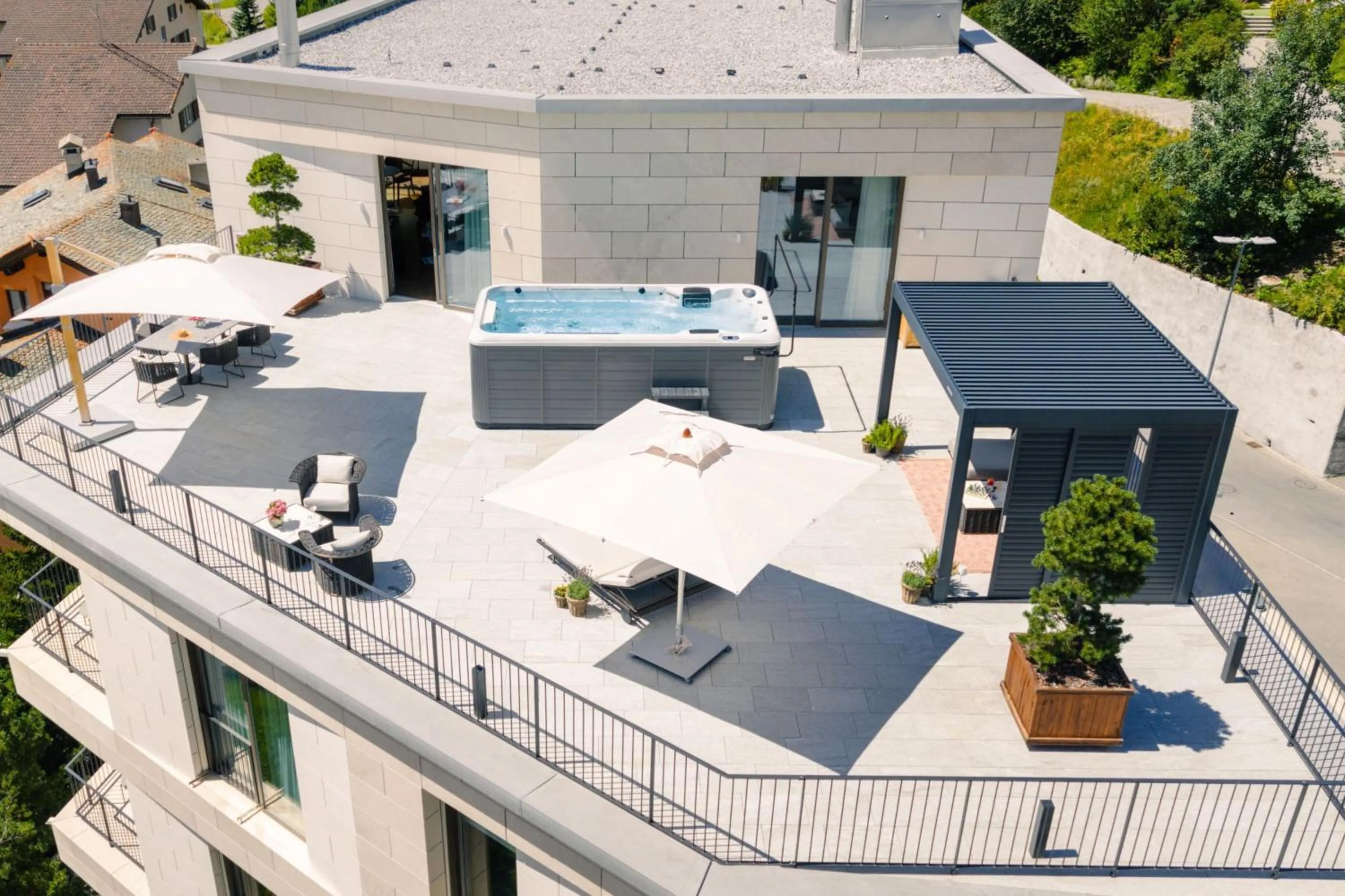 Balcony/Terrace in Hotel GRACE LA MARGNA ST MORITZ