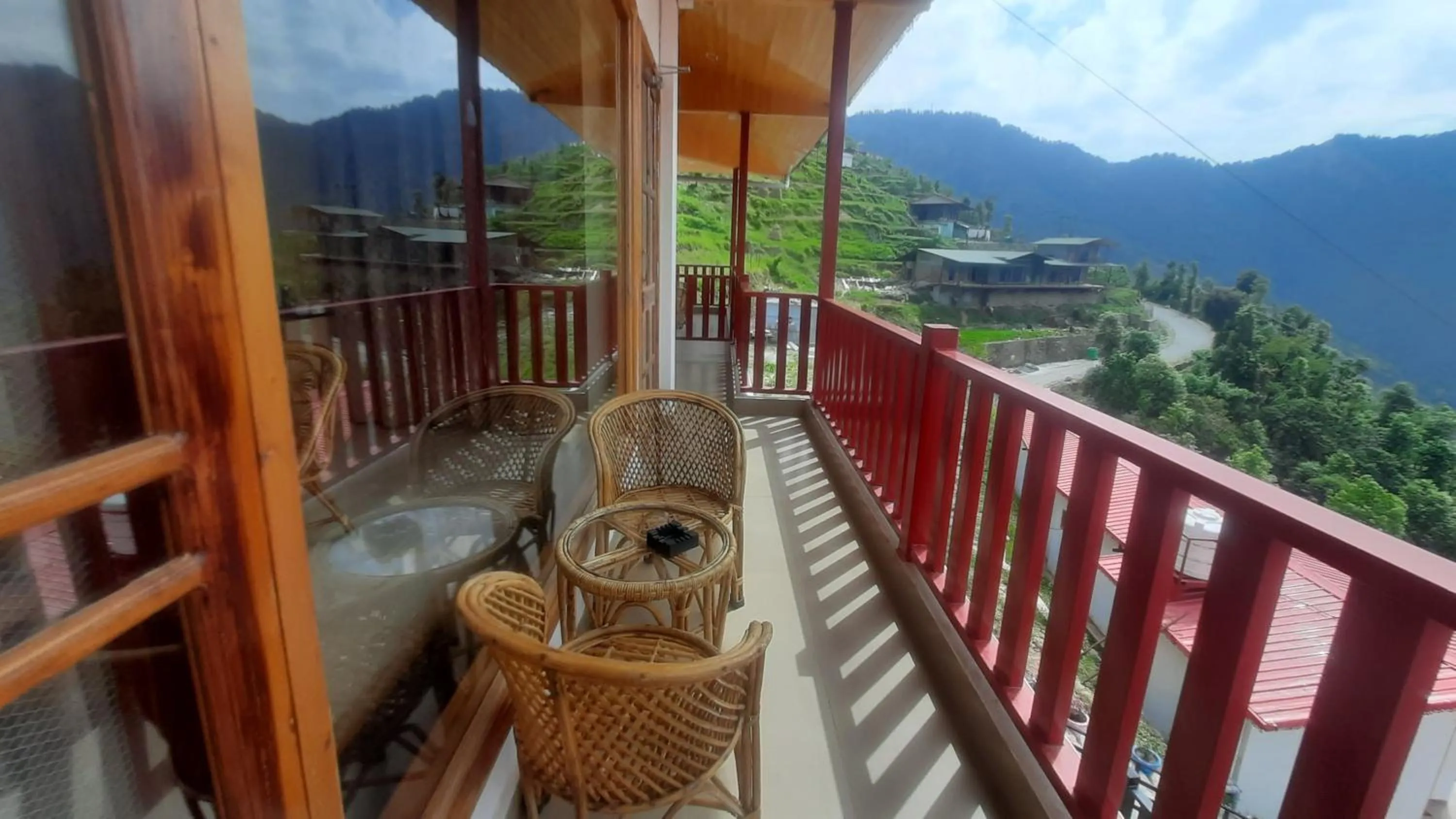 Balcony/Terrace in The Vintage Hill Village - Himalayan Boutique Resort