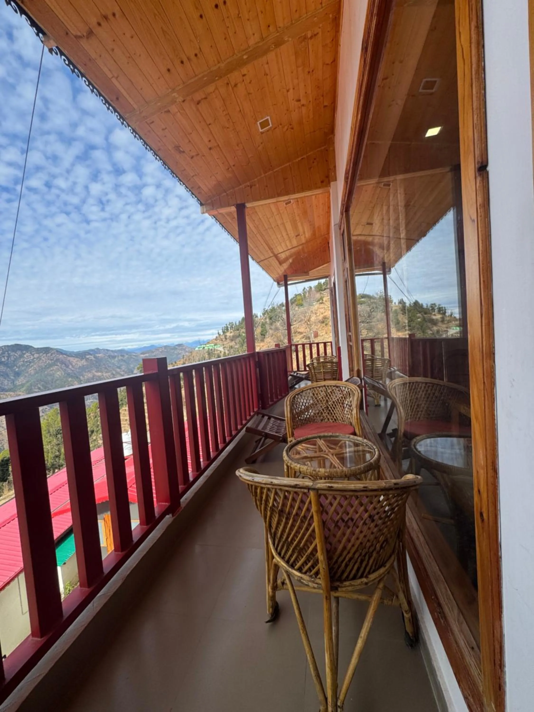 Balcony/Terrace in The Vintage Hill Village - Himalayan Boutique Resort