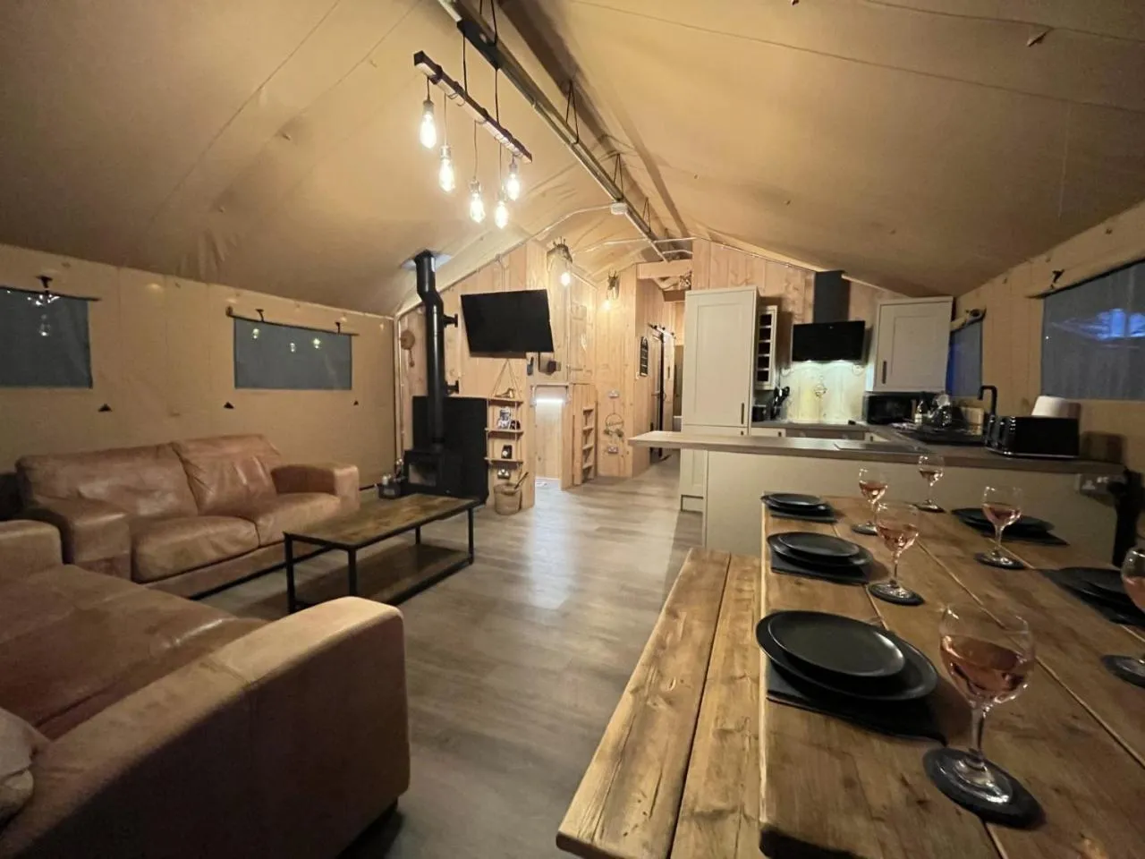 Living room in Robin Hood Safari Tent