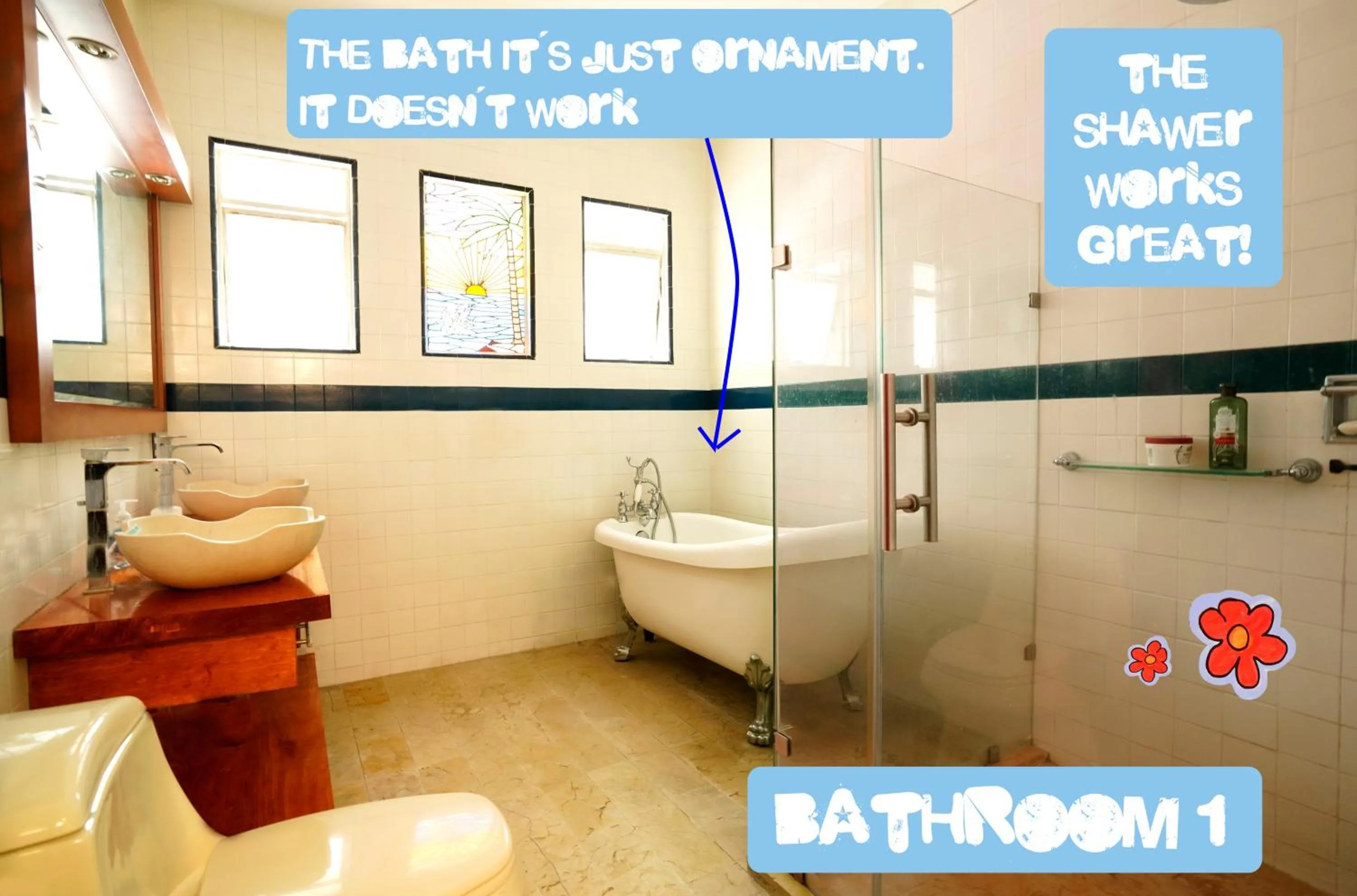 Bathroom in Hostal Fungi Casa Rosa