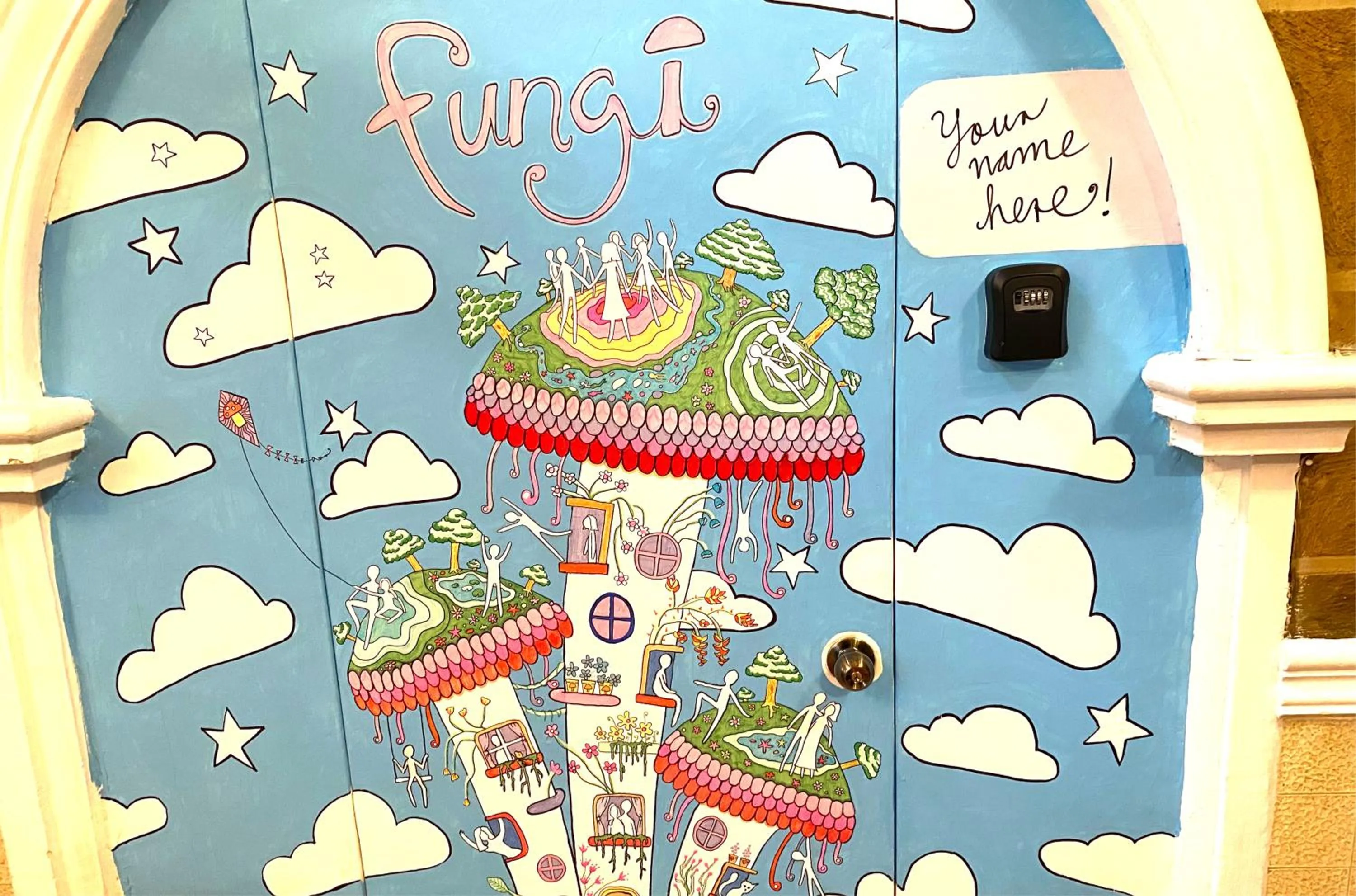 Bedroom in Hostal Fungi Casa Rosa