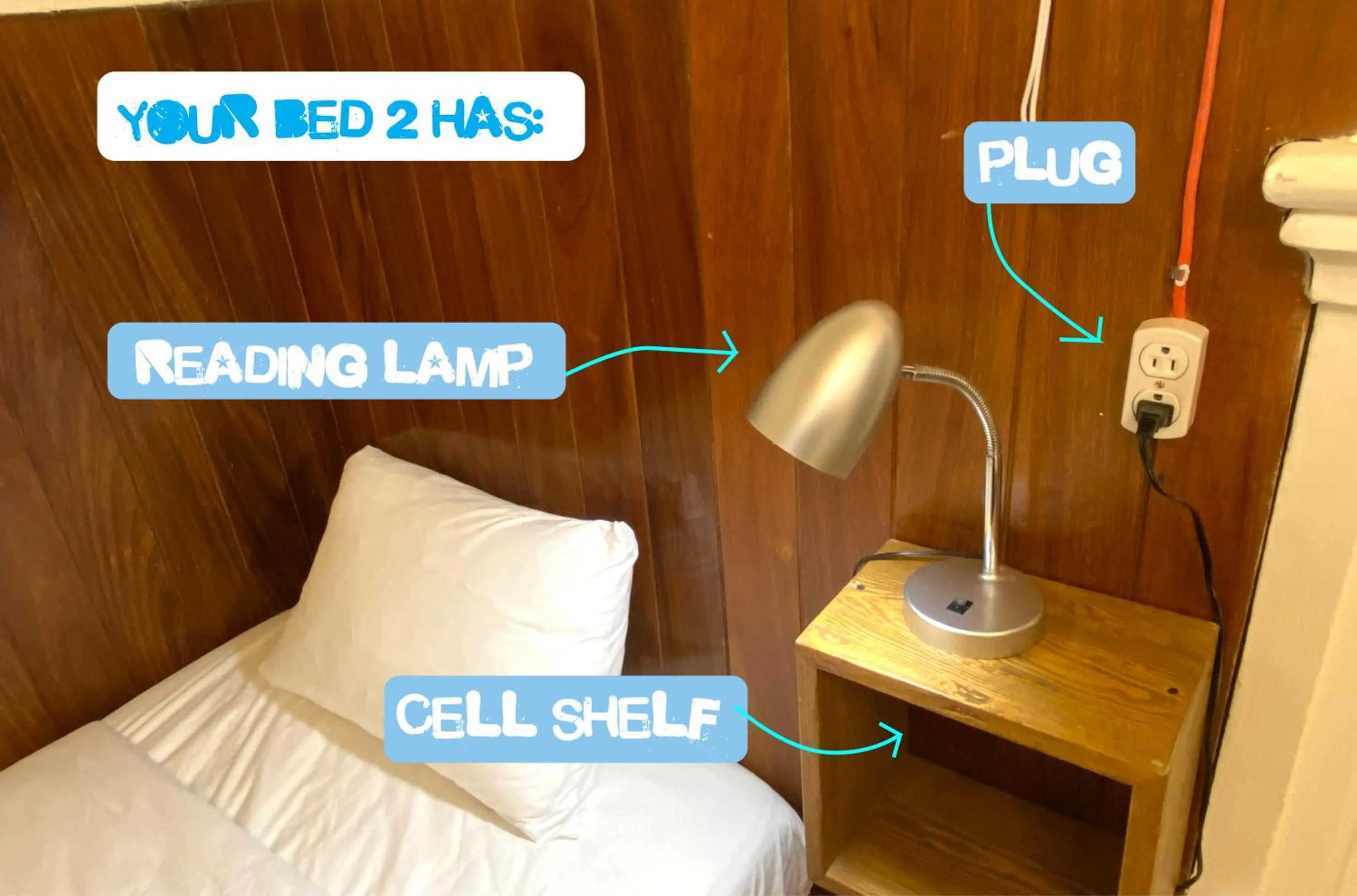 Bed in Hostal Fungi Casa Rosa